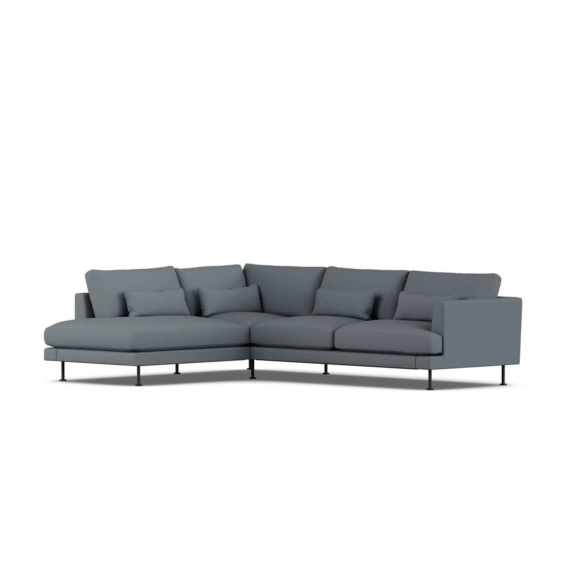 Bredhult sofa, Same Blue 6678-black steel, 3-seater A2 1898