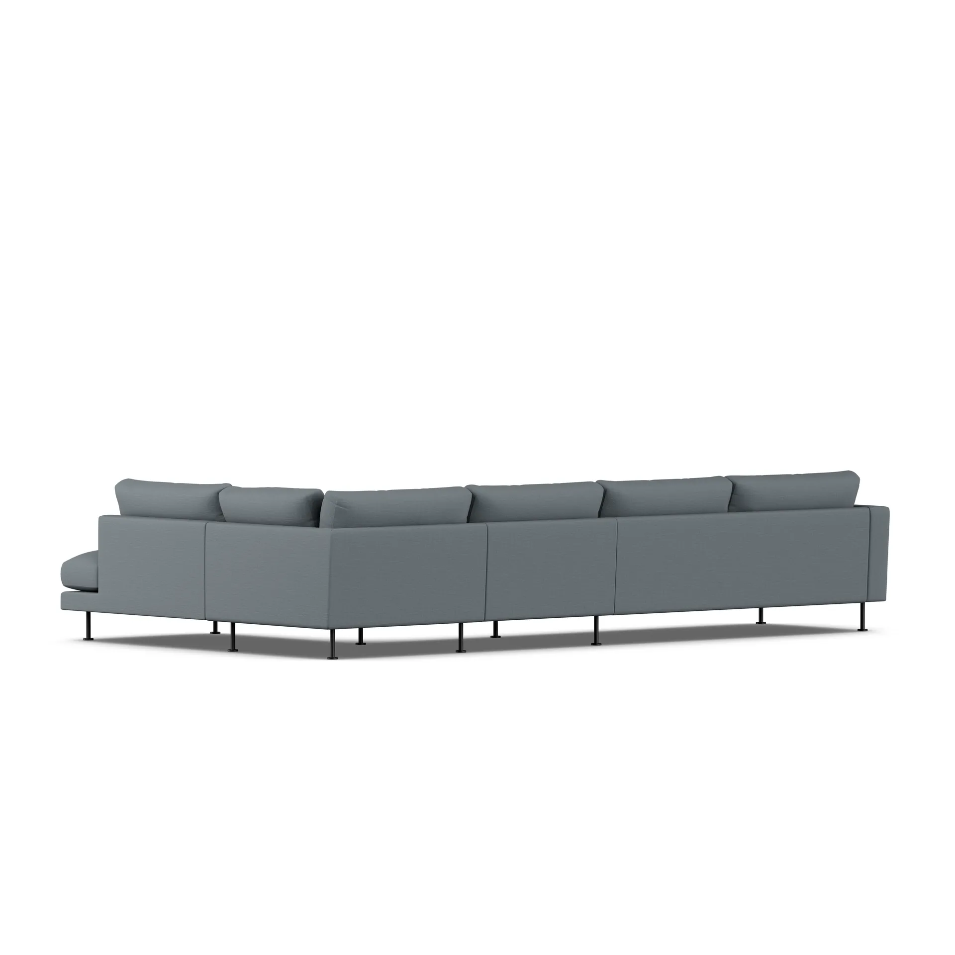 Bredhult sofa, Same Blue 6678-black steel, 4-seater B1 1898