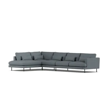 Bredhult sofa - Same Blue 6678-black steel, 4-seater B2 - 1898
