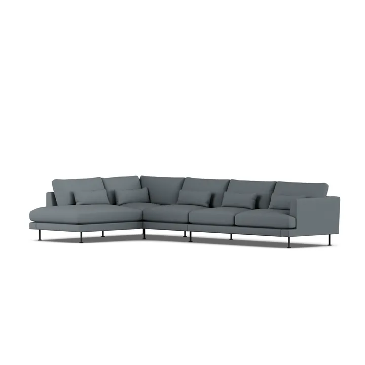 Bredhult sofa - Same Blue 6678-black steel, 4-seater B2 - 1898