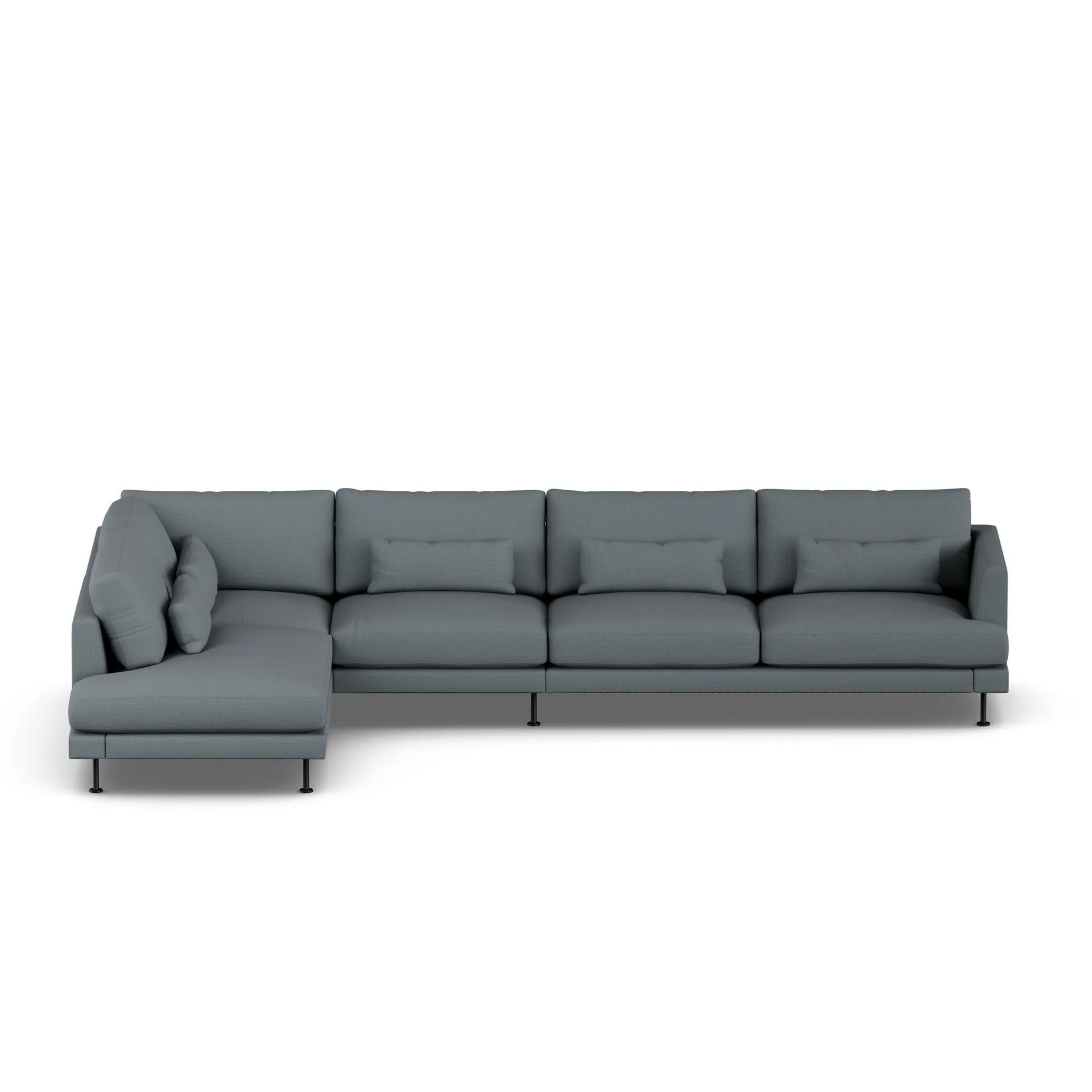Bredhult sofa, Same Blue 6678-black steel, 4-seater B2 1898