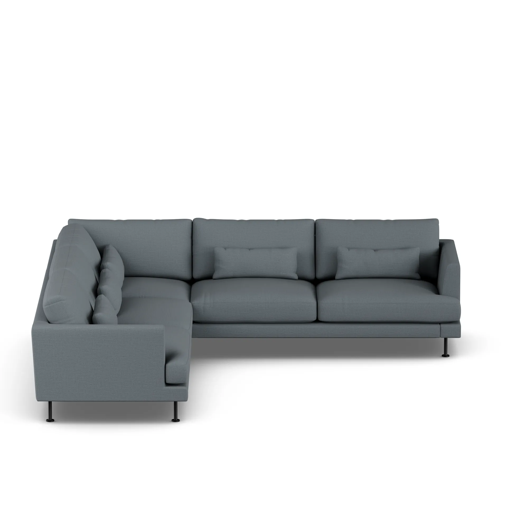 Bredhult sofa, Same Blue 6678-black steel, corner sofa F 1898