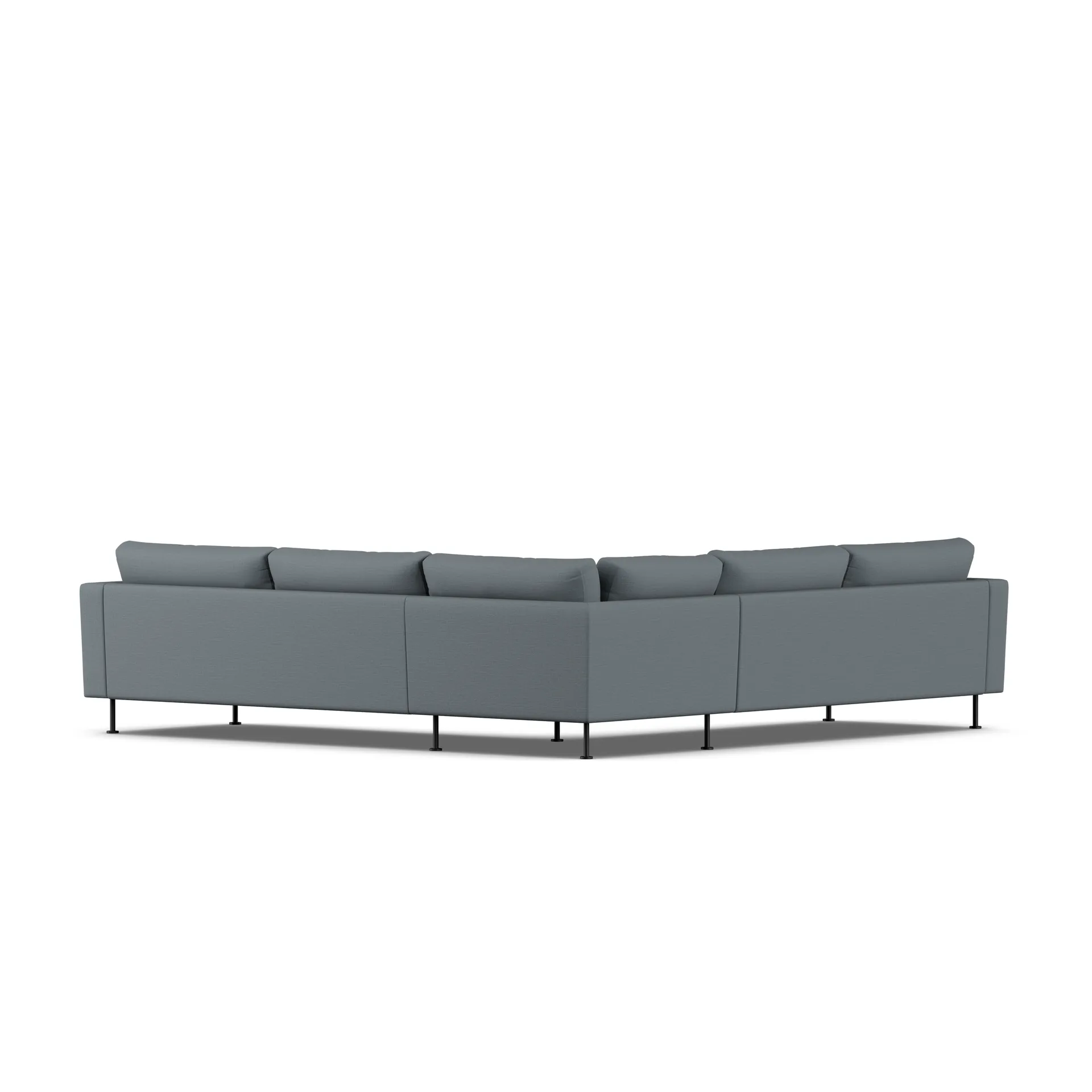 Bredhult sofa, Same Blue 6678-black steel, corner sofa F 1898