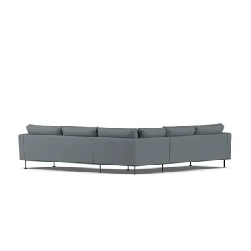 Bredhult sofa - Same Blue 6678-black steel, corner sofa F - 1898