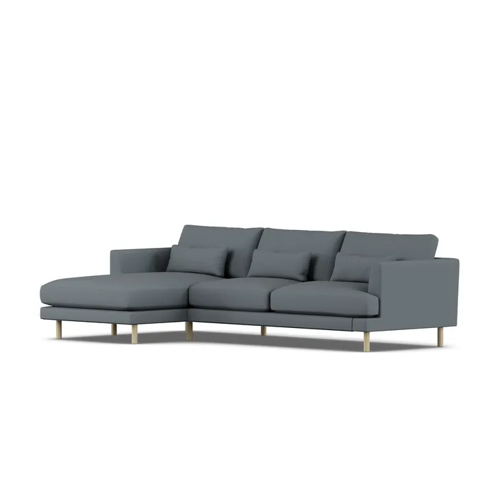 Bredhult sofa - Same Blue 6678-white-oiled oak, 2,5-seater C2 - 1898