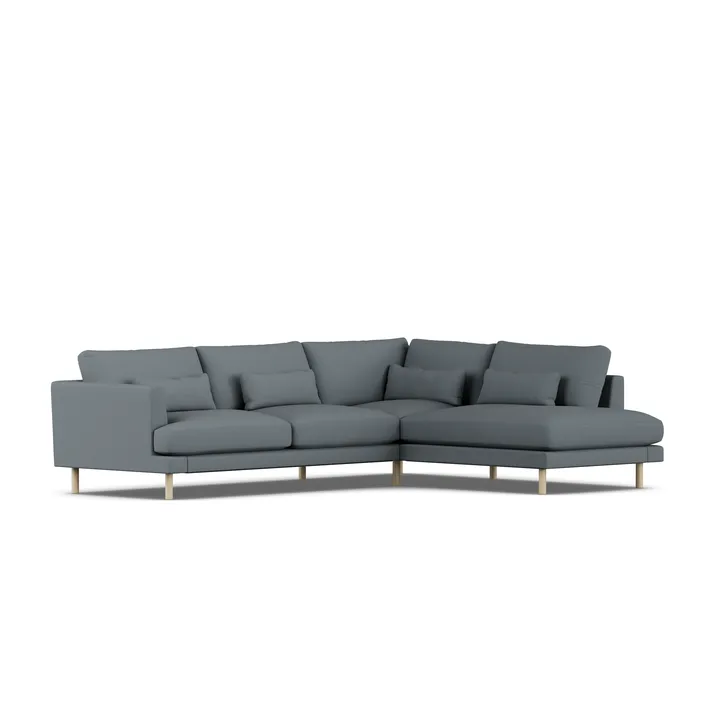 Bredhult sofa - Same Blue 6678-white-oiled oak, 3-seater A1 - 1898