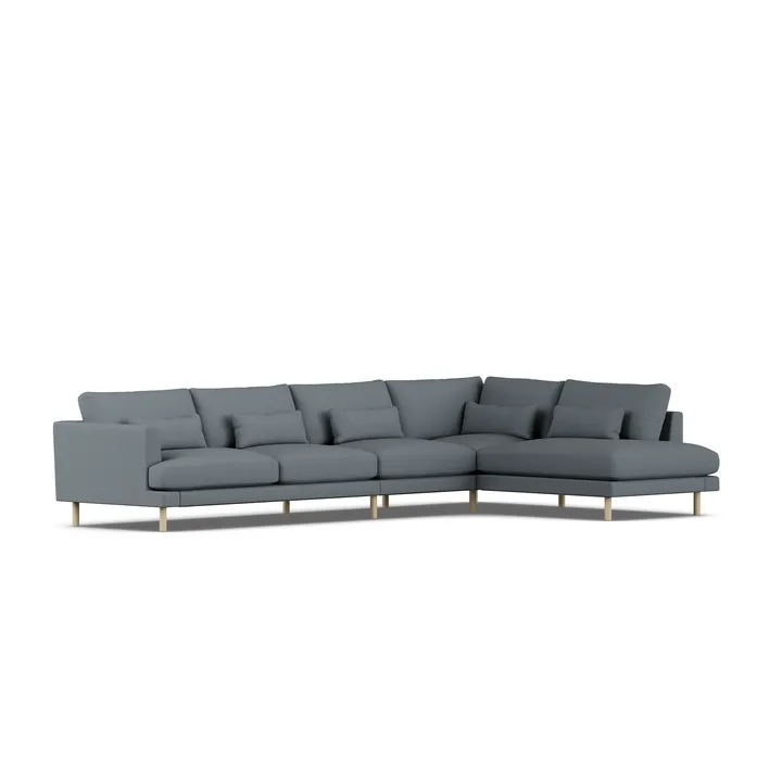 Bredhult sofa - Same Blue 6678-white-oiled oak, 4-seater B1 - 1898