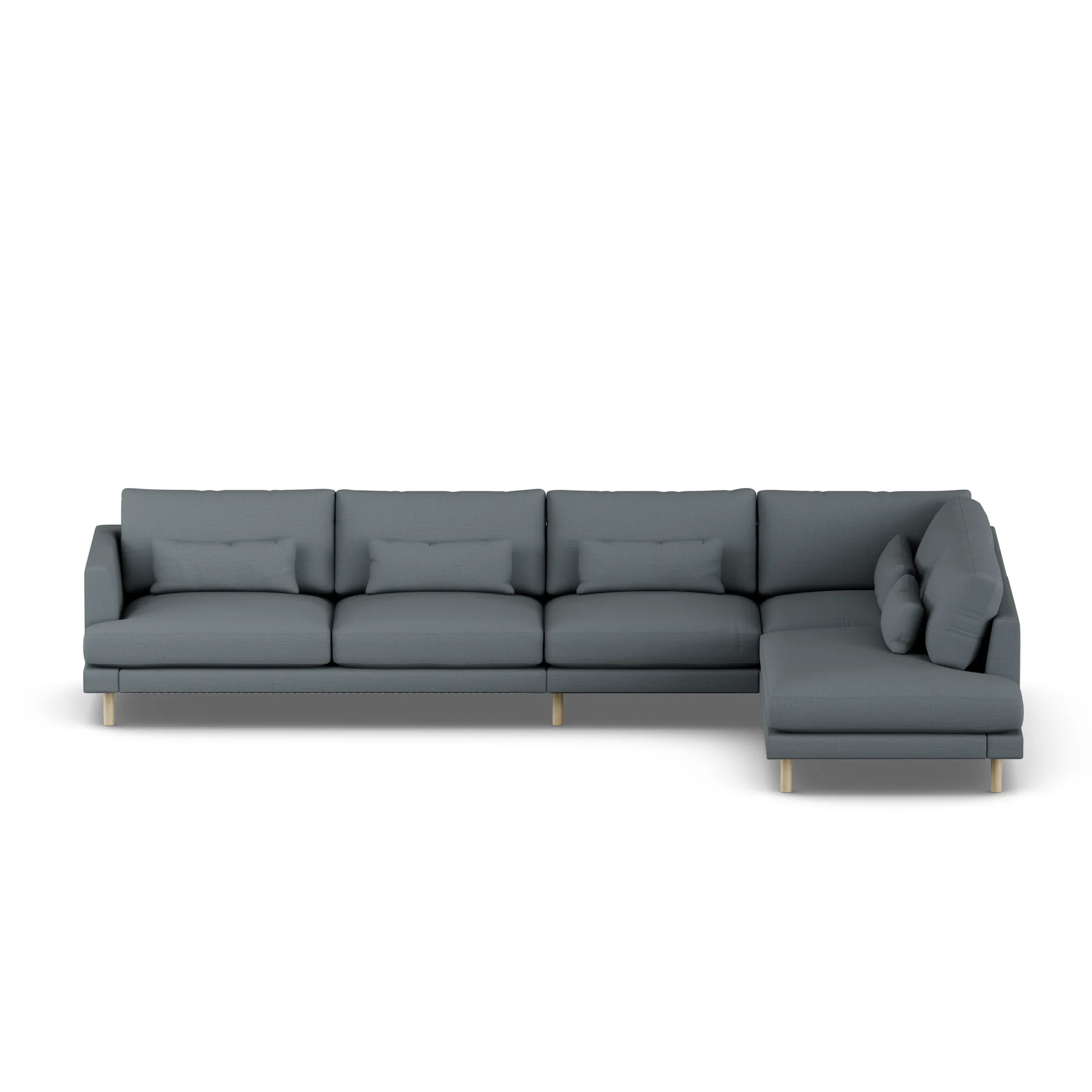 Bredhult sofa, Same Blue 6678-white-oiled oak, 4-seater B1 1898