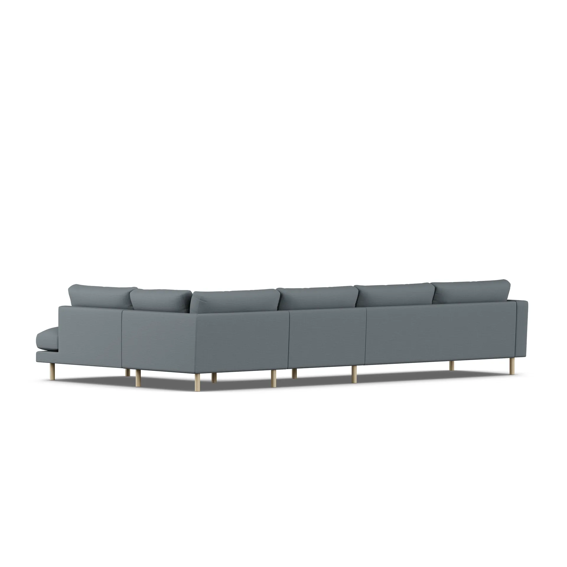 Bredhult sofa, Same Blue 6678-white-oiled oak, 4-seater B1 1898