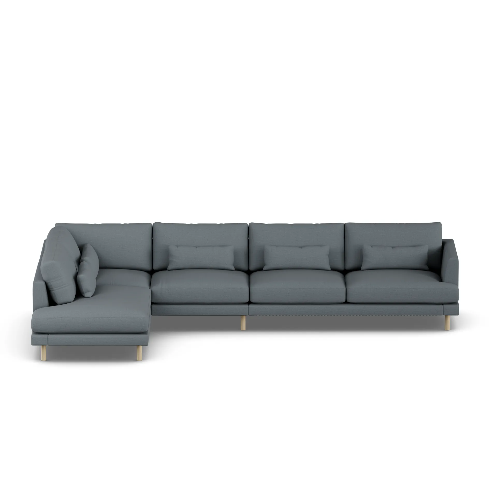 Bredhult sofa, Same Blue 6678-white-oiled oak, 4-seater B2 1898