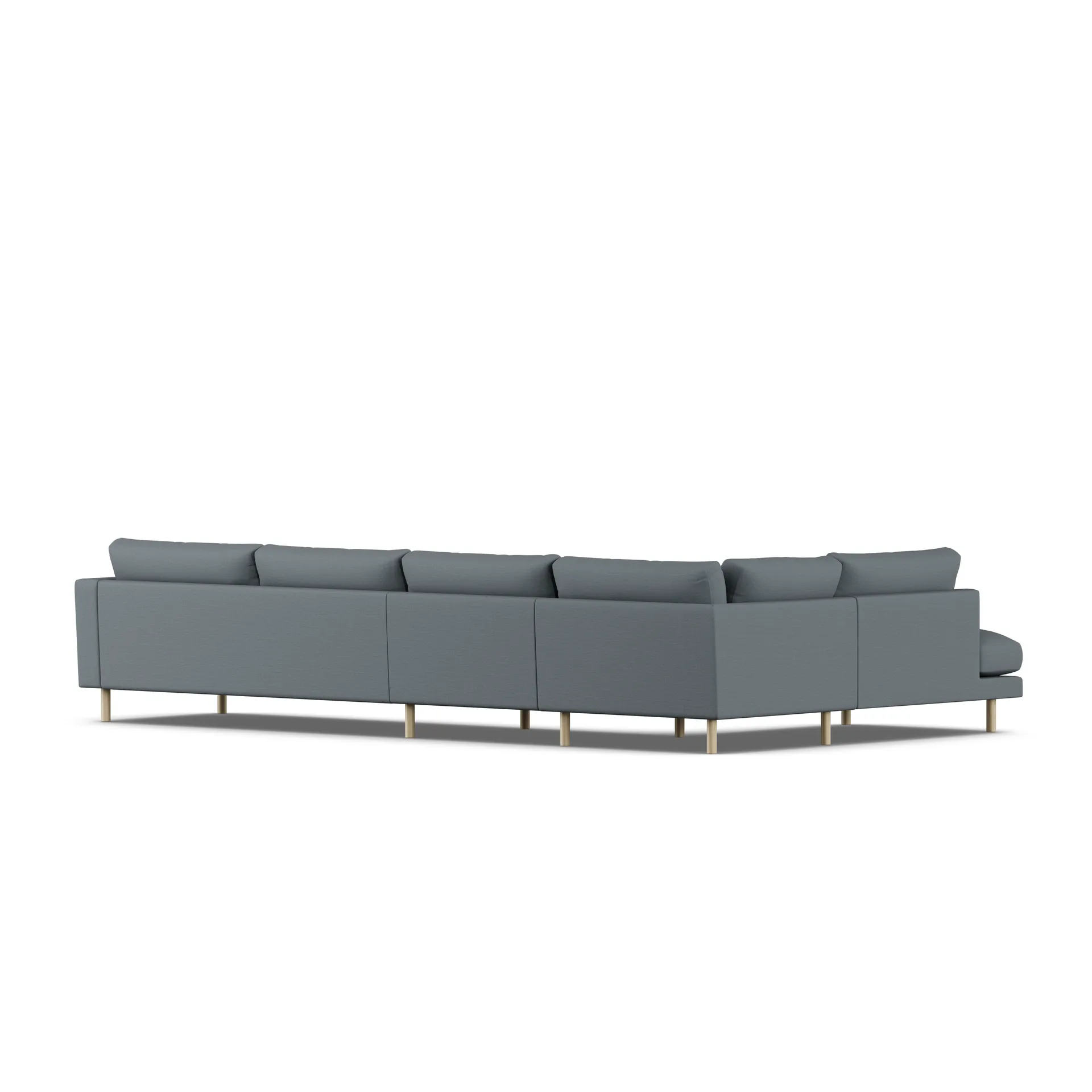Bredhult sofa, Same Blue 6678-white-oiled oak, 4-seater B2 1898