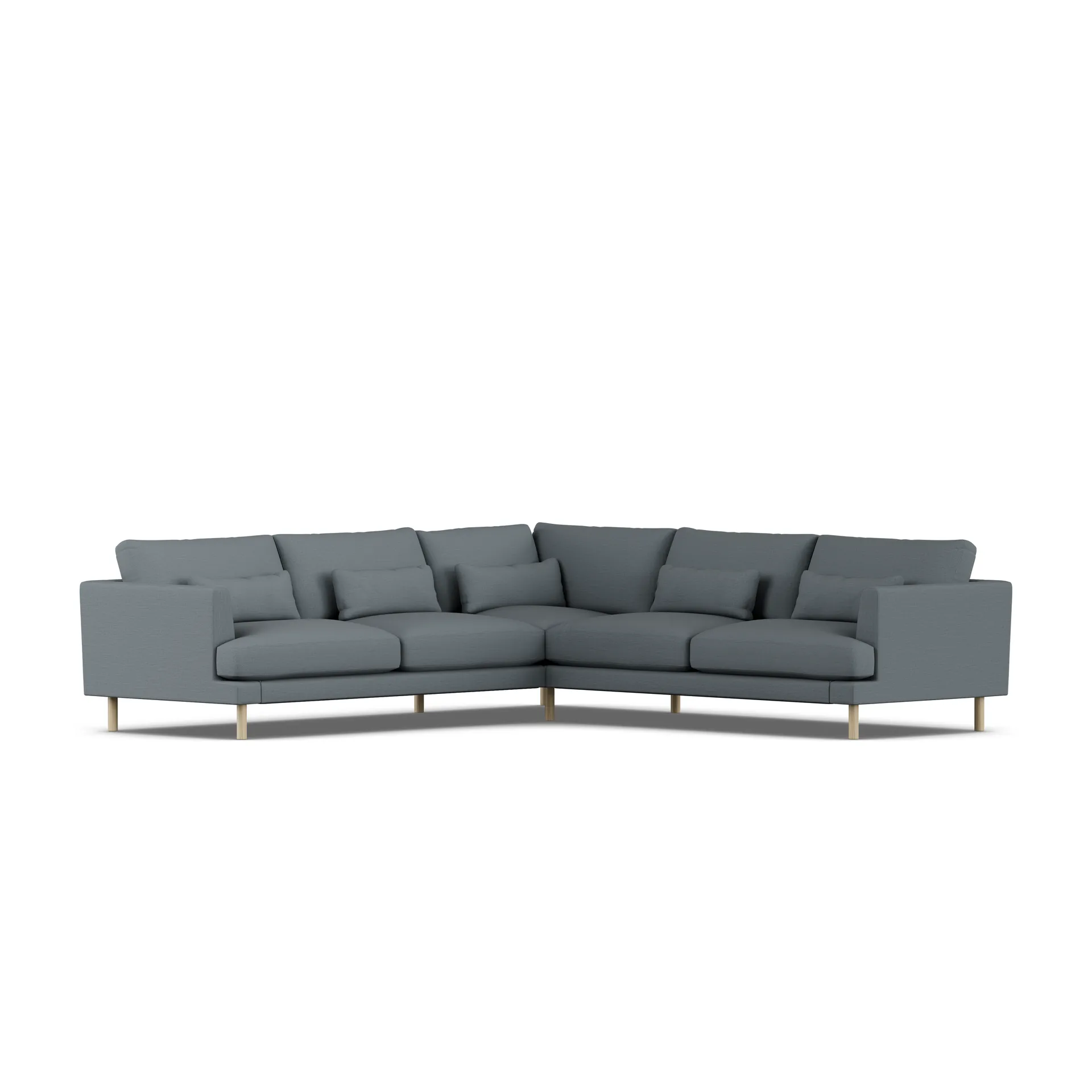Bredhult sofa, Same Blue 6678-white-oiled oak, corner sofa F 1898