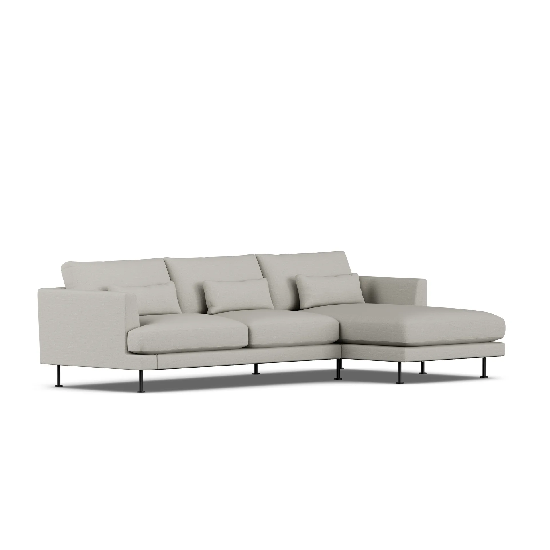Bredhult sofa, Same Grey 6673-black steel, 2,5-seater C1 1898