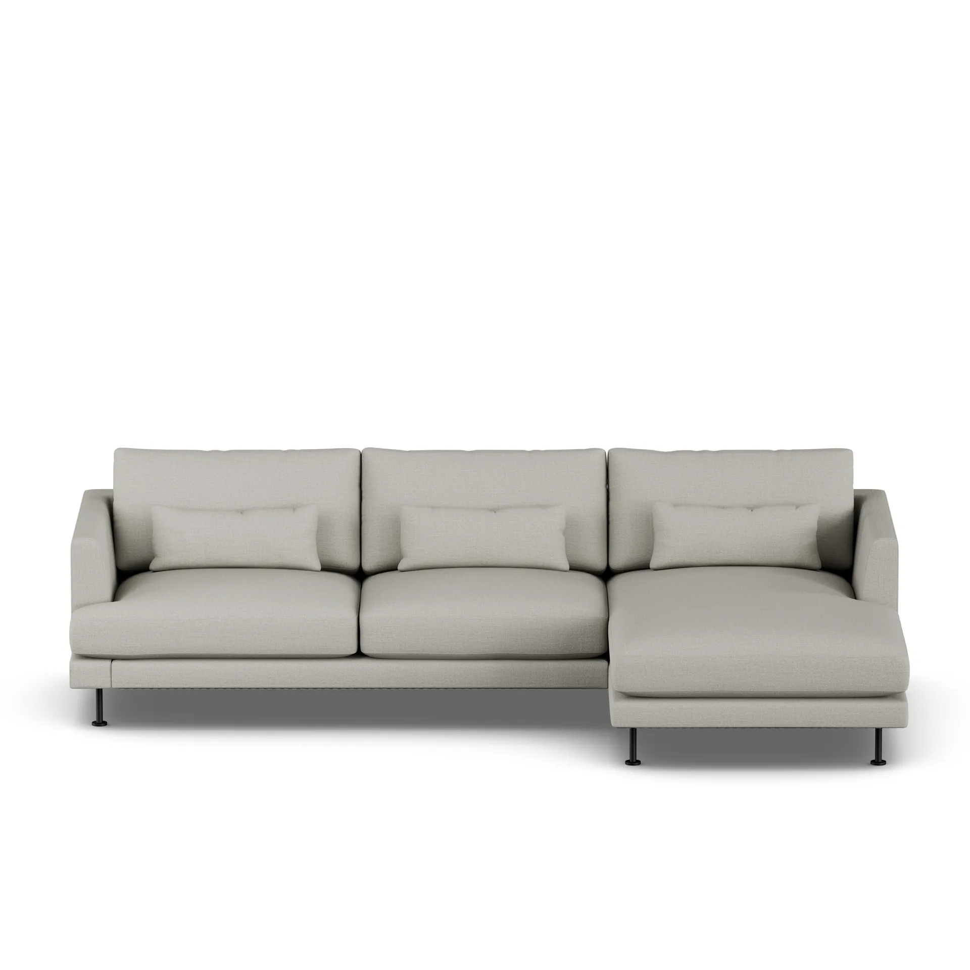 Bredhult sofa, Same Grey 6673-black steel, 2,5-seater C1 1898