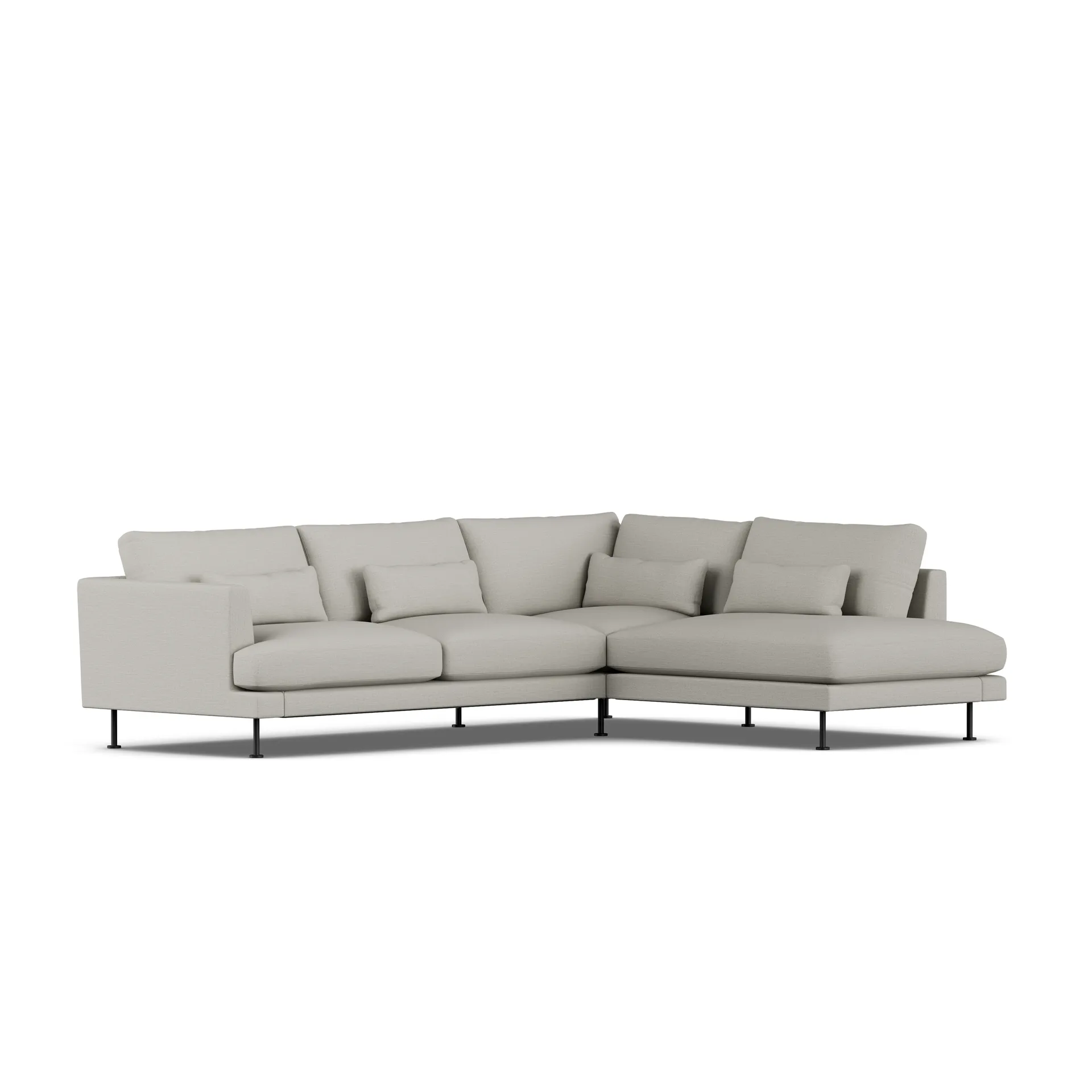 Bredhult sofa, Same Grey 6673-black steel, 3-seater A1 1898