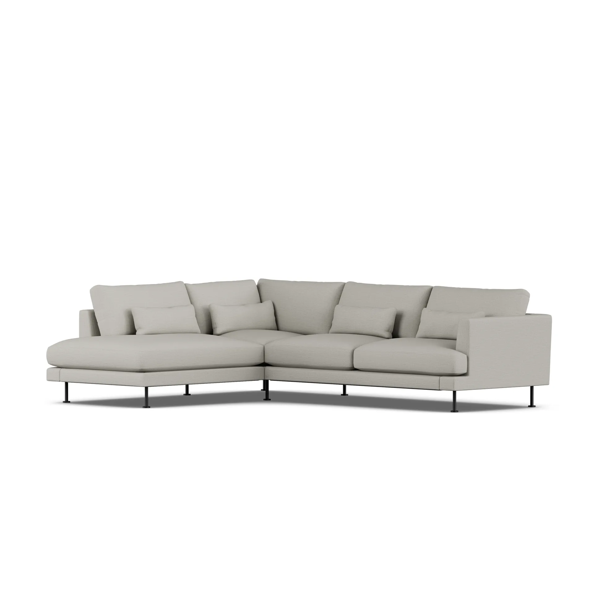 Bredhult sofa, Same Grey 6673-black steel, 3-seater A2 1898