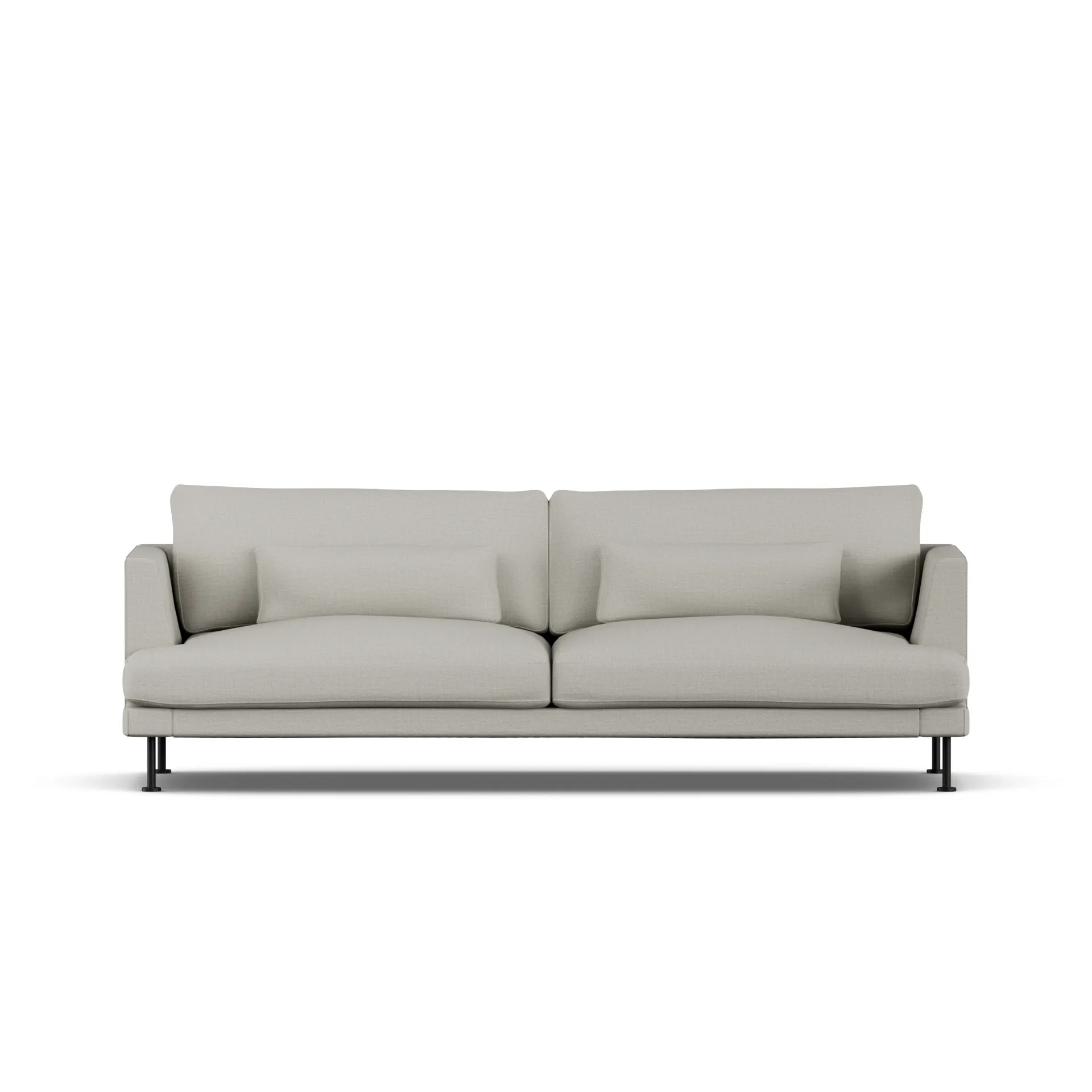 Bredhult sofa, Same Grey 6673-black steel, 3-seater 1898