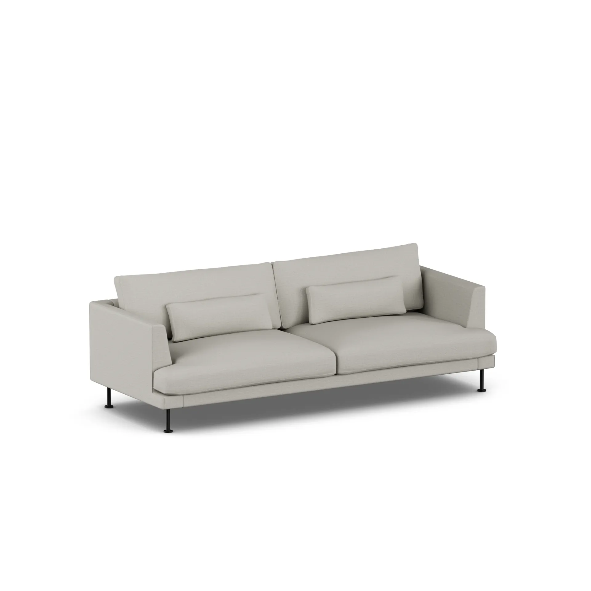 Bredhult sofa, Same Grey 6673-black steel, 3-seater 1898