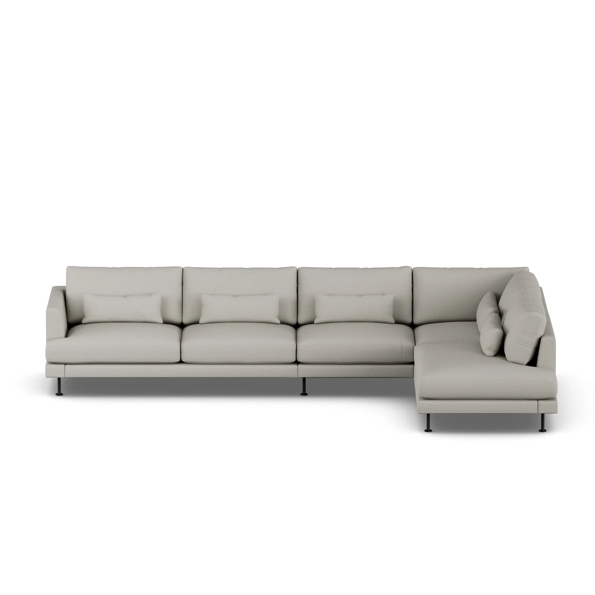 Bredhult sofa, Same Grey 6673-black steel, 4-seater B1 1898