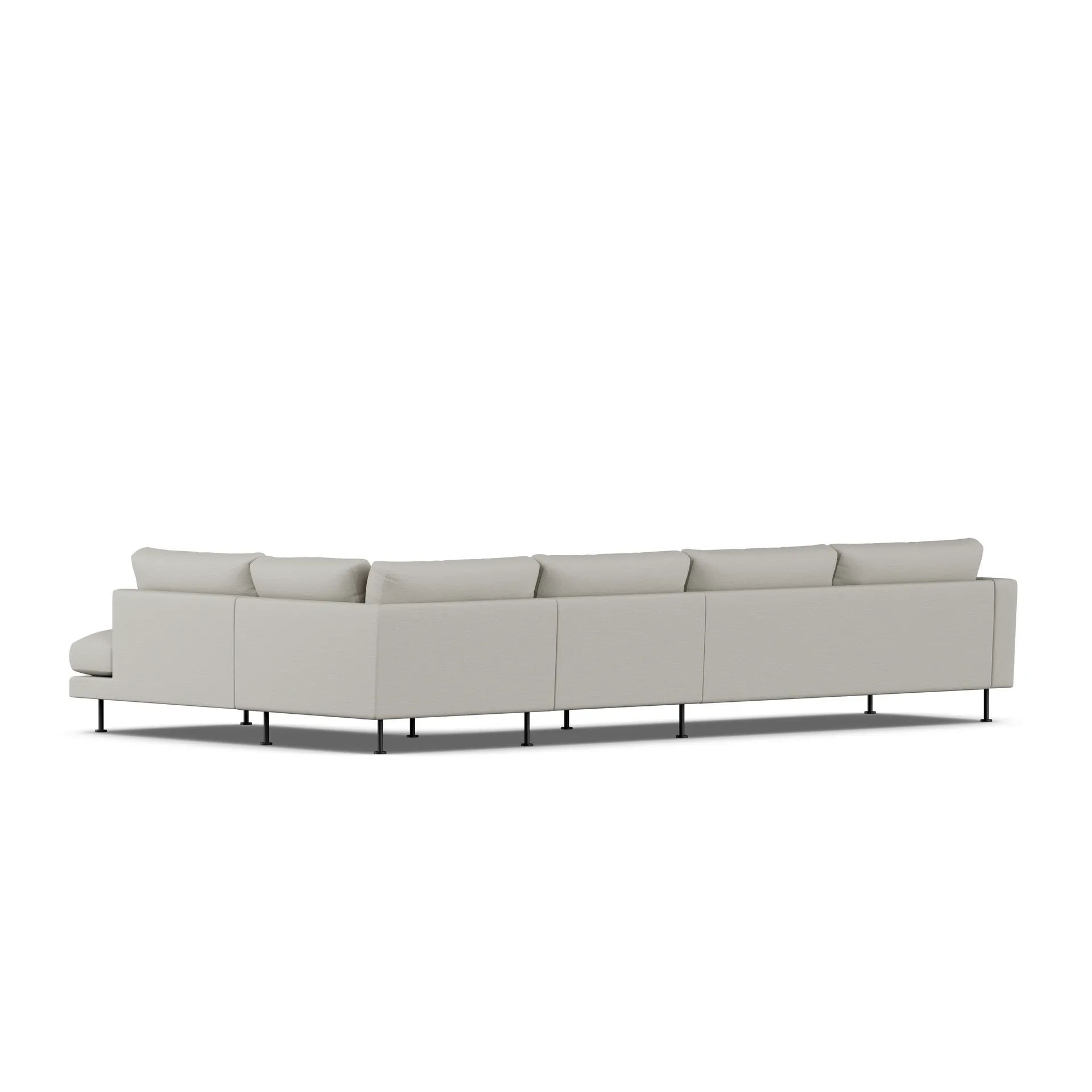 Bredhult sofa, Same Grey 6673-black steel, 4-seater B1 1898