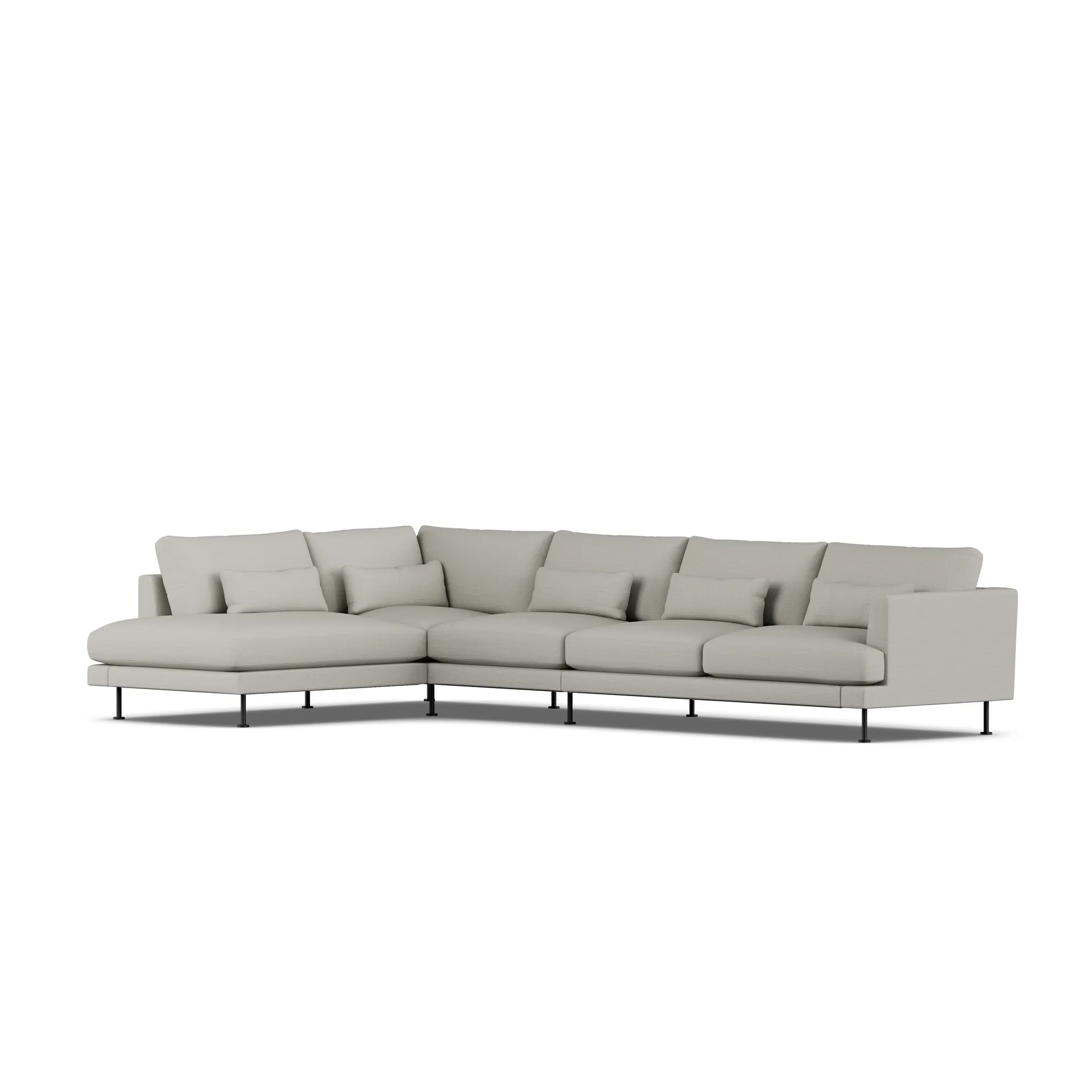Bredhult sofa, Same Grey 6673-black steel, 4-seater B2 1898