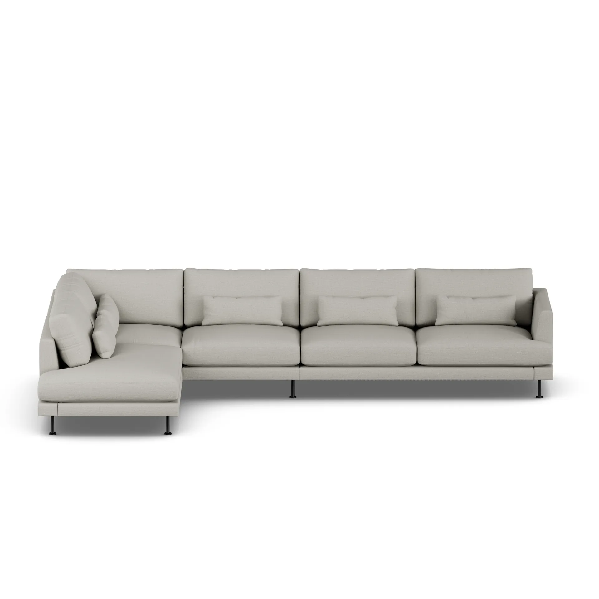 Bredhult sofa, Same Grey 6673-black steel, 4-seater B2 1898