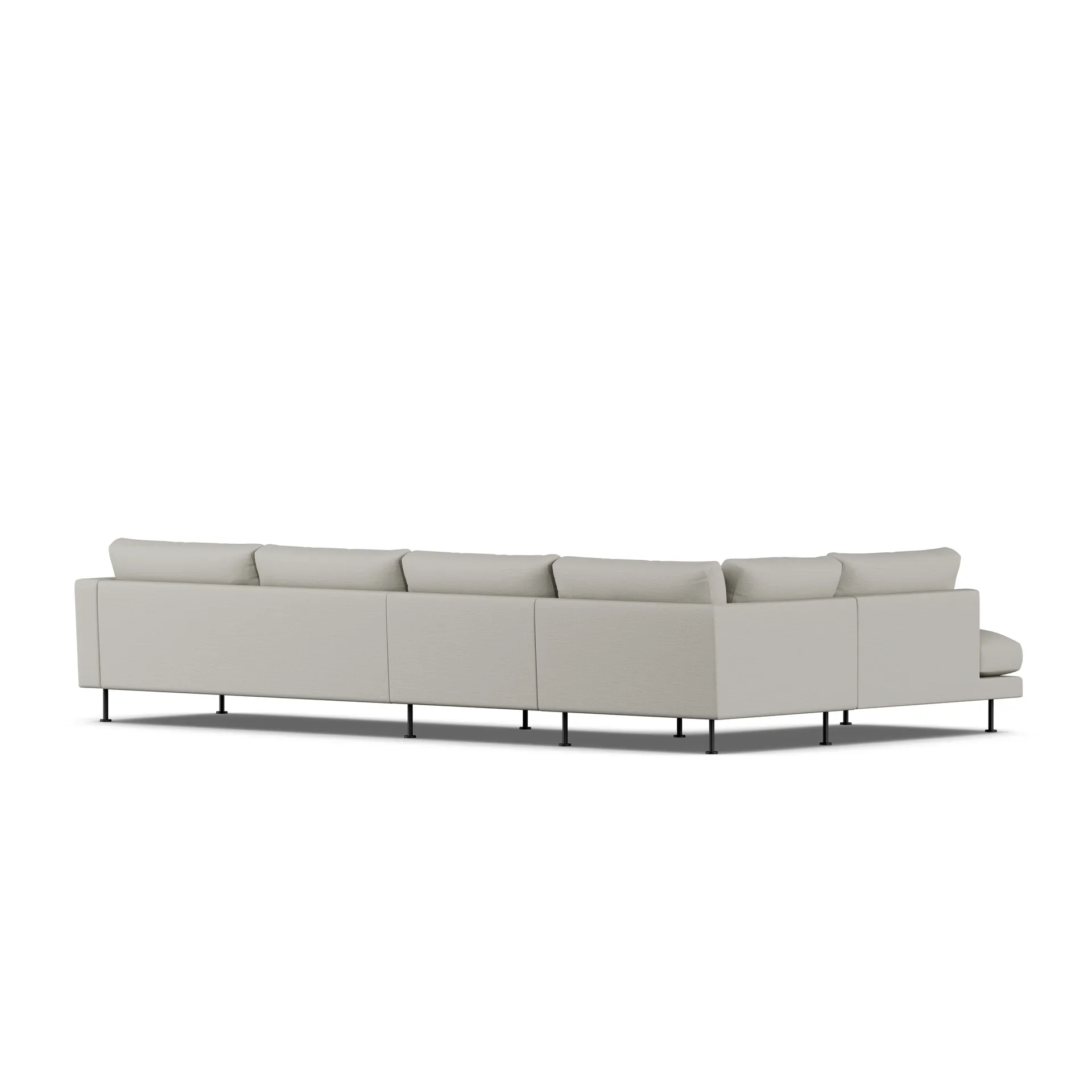 Bredhult sofa, Same Grey 6673-black steel, 4-seater B2 1898