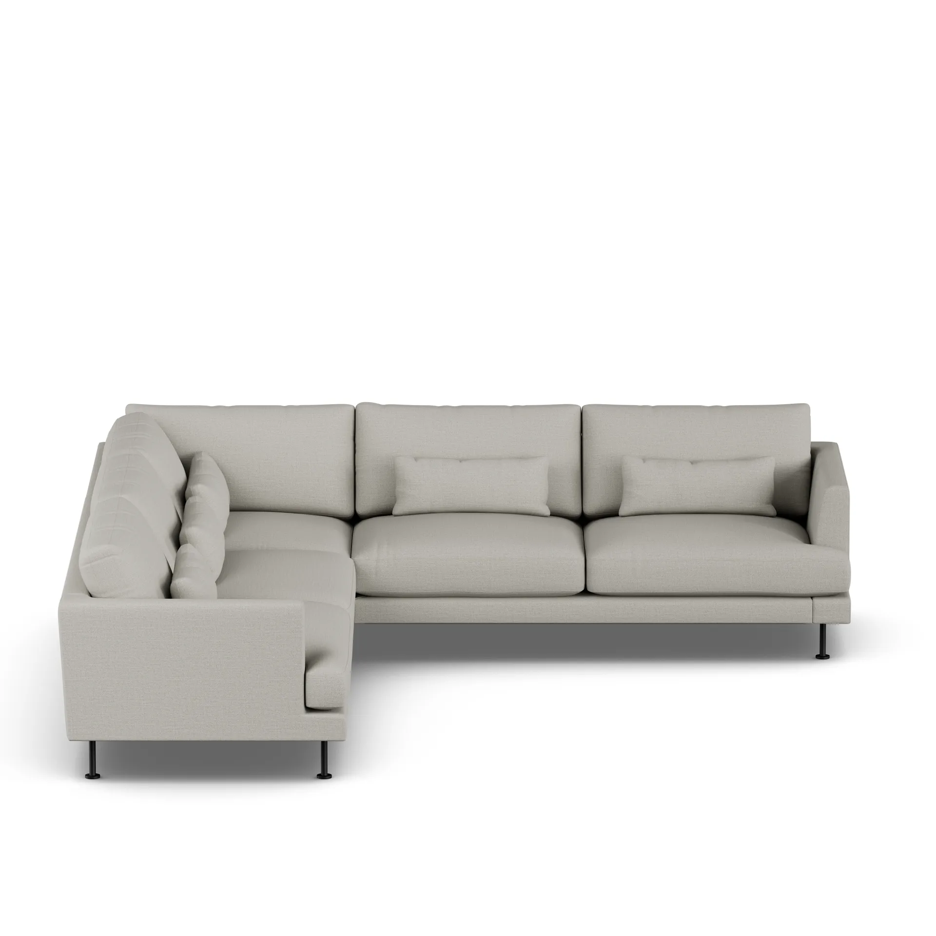 Bredhult sofa, Same Grey 6673-black steel, corner sofa F 1898