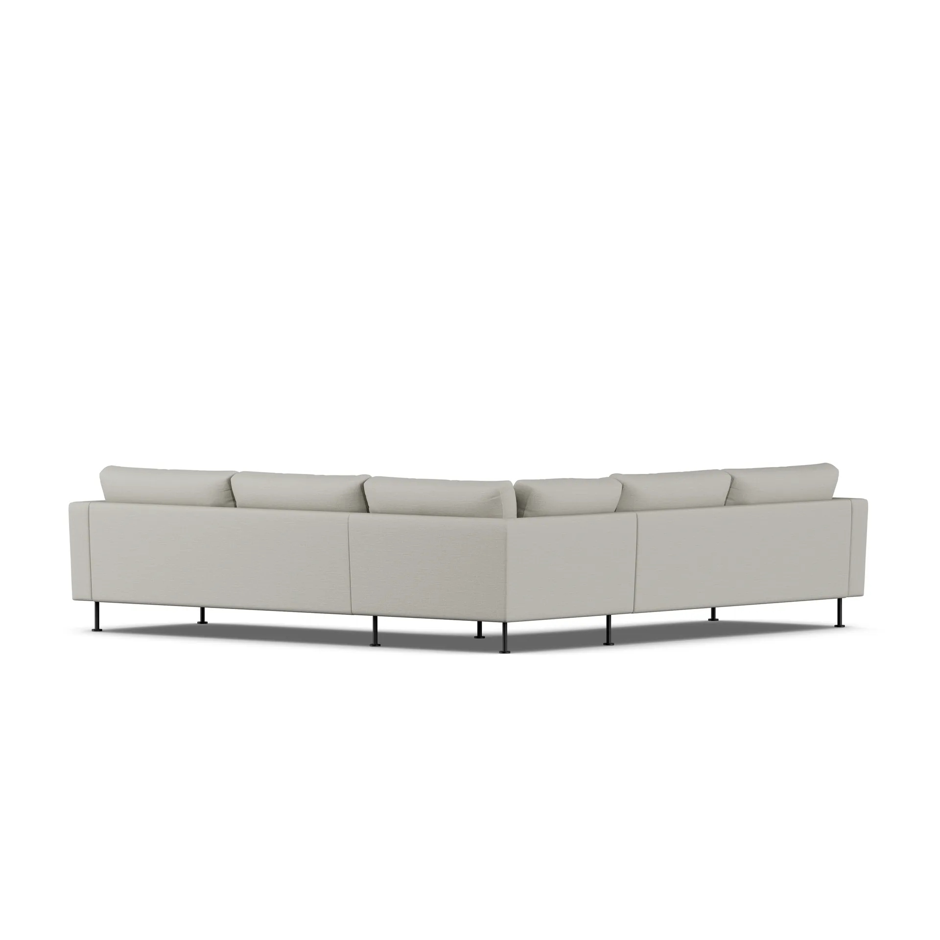 Bredhult sofa, Same Grey 6673-black steel, corner sofa F 1898