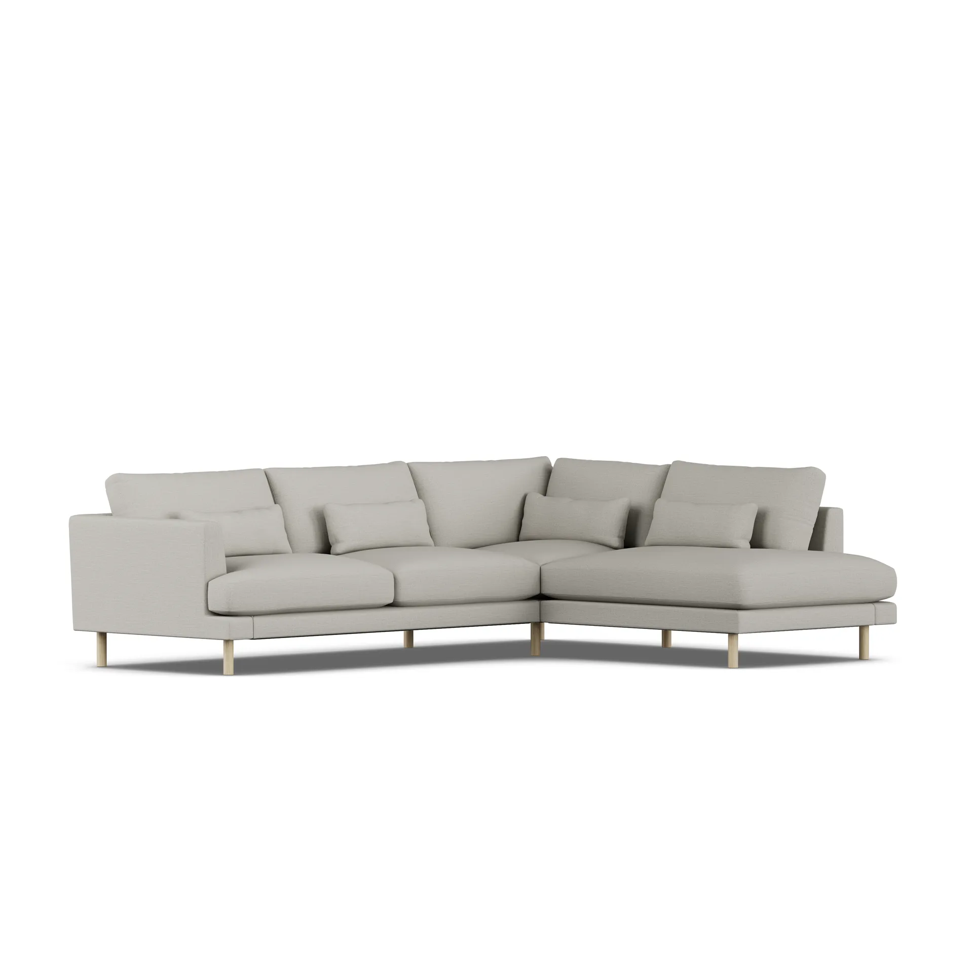 Bredhult sofa, Same Grey 6673-white-oiled oak, 3-seater A1 1898