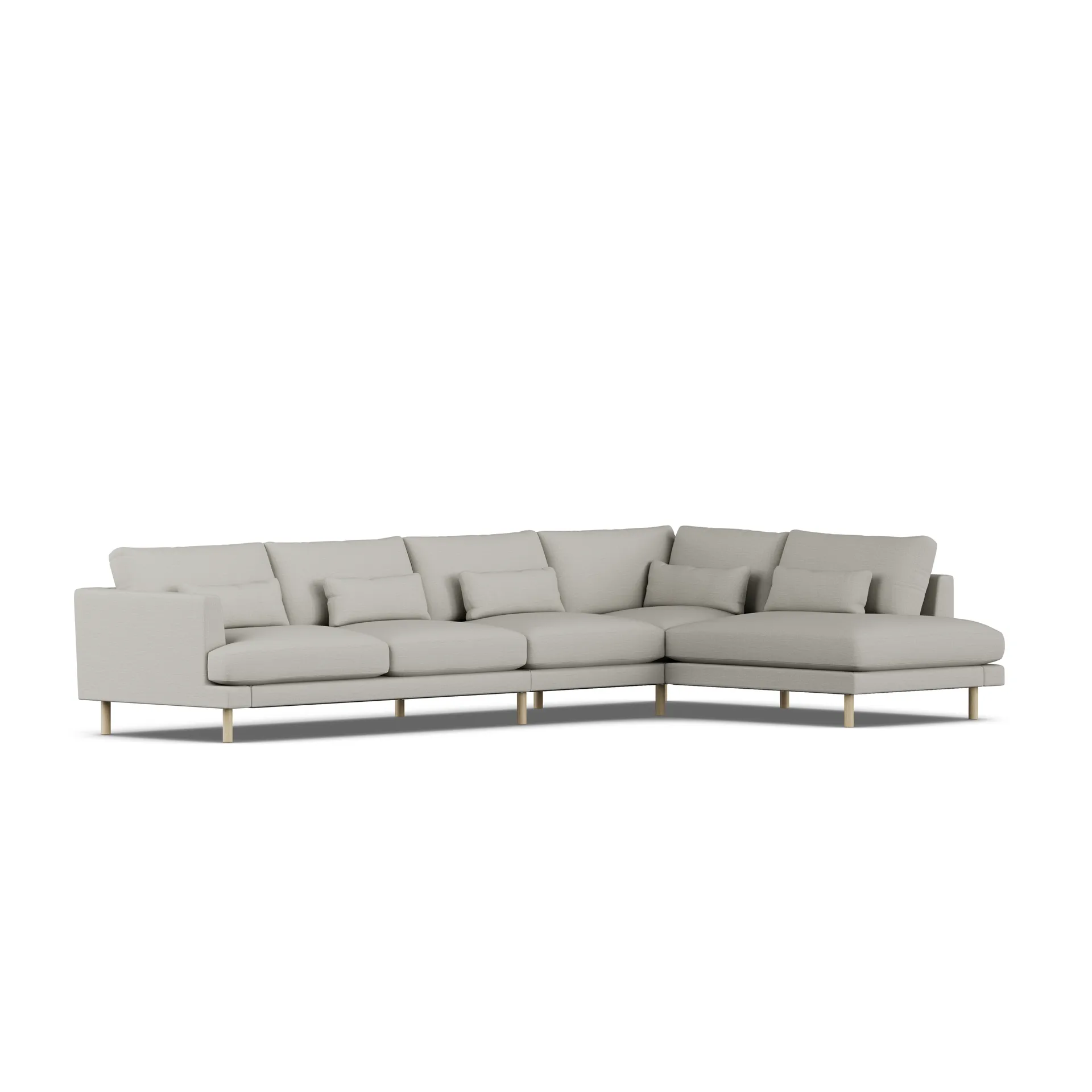 Bredhult sofa, Same Grey 6673-white-oiled oak, 4-seater B1 1898