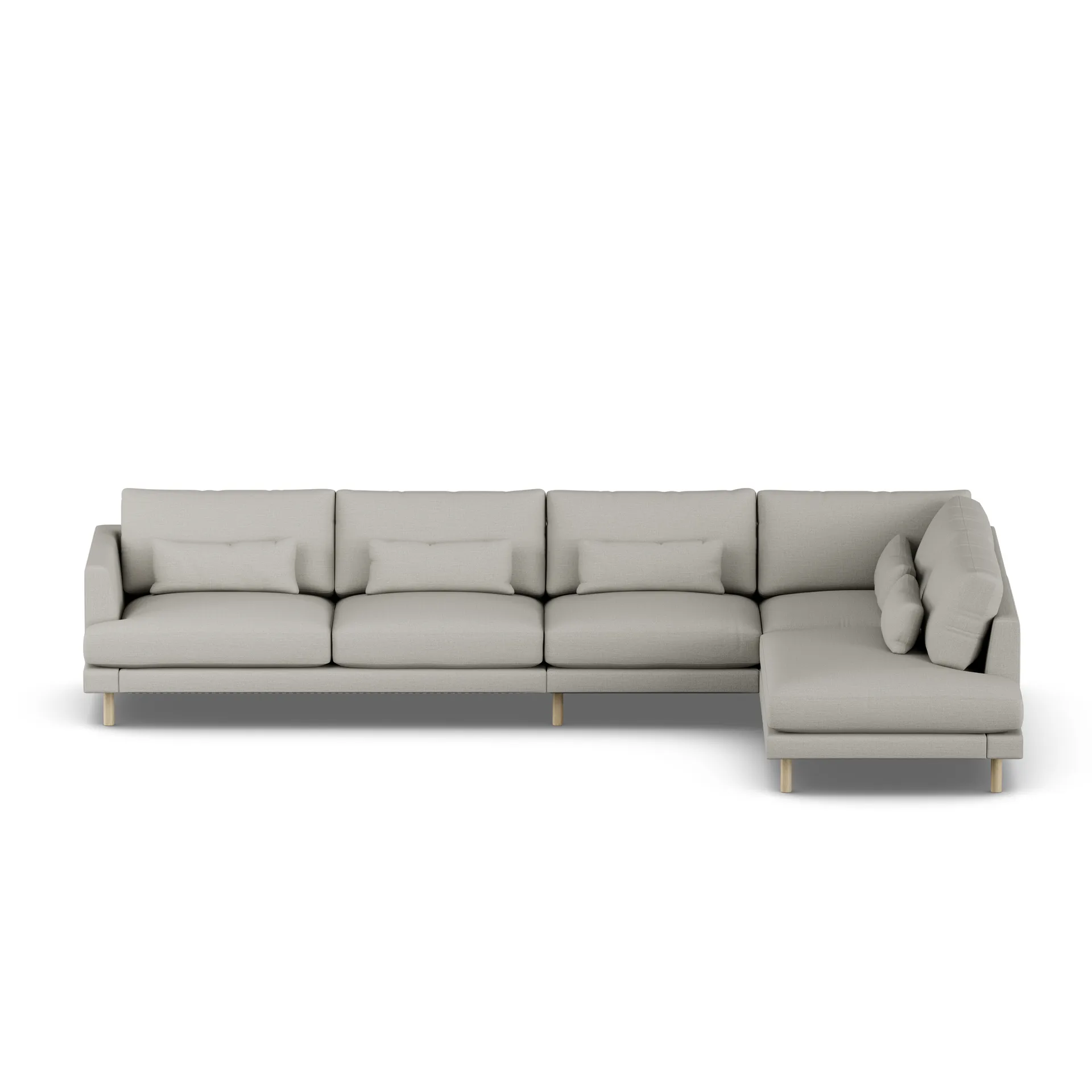 Bredhult sofa, Same Grey 6673-white-oiled oak, 4-seater B1 1898