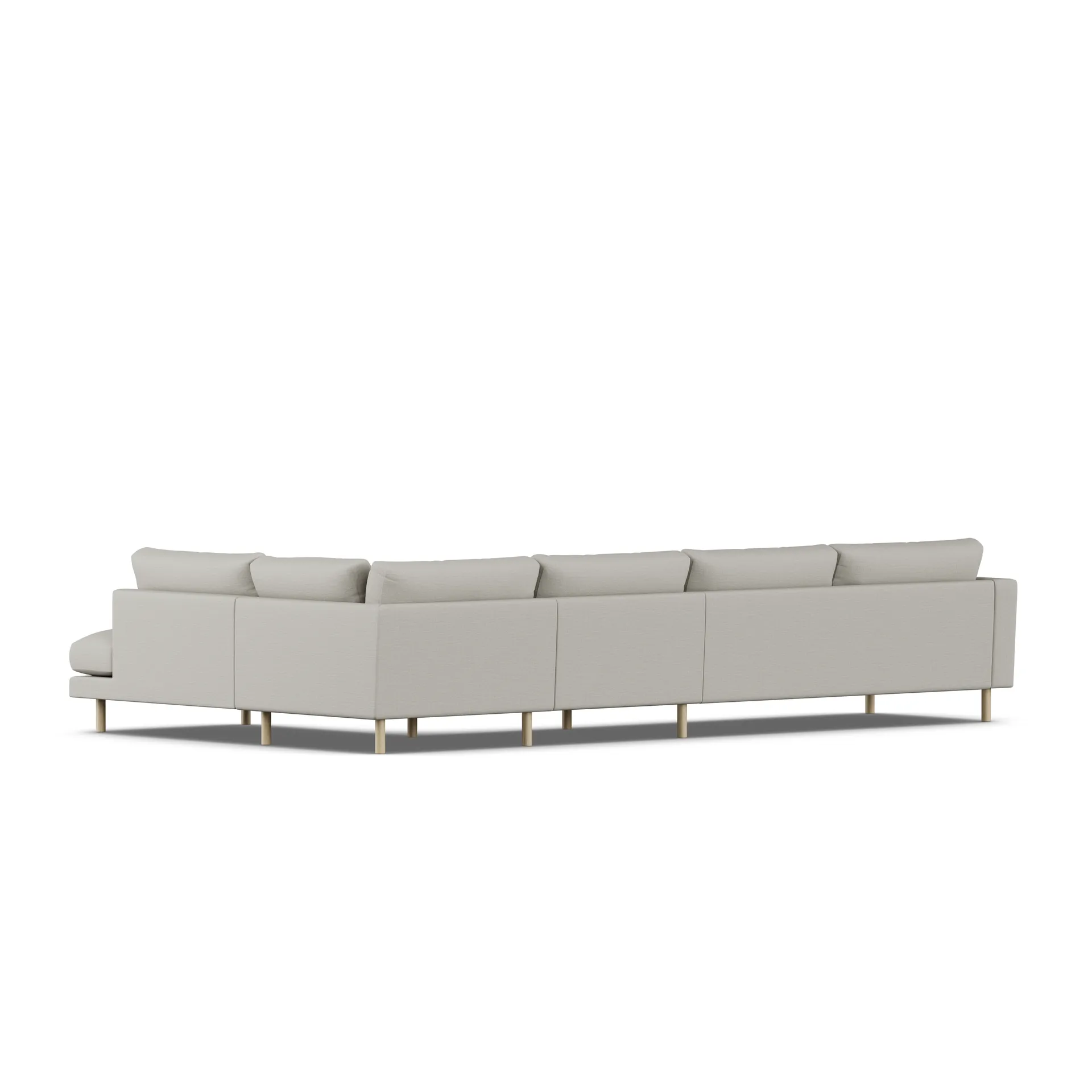 Bredhult sofa, Same Grey 6673-white-oiled oak, 4-seater B1 1898