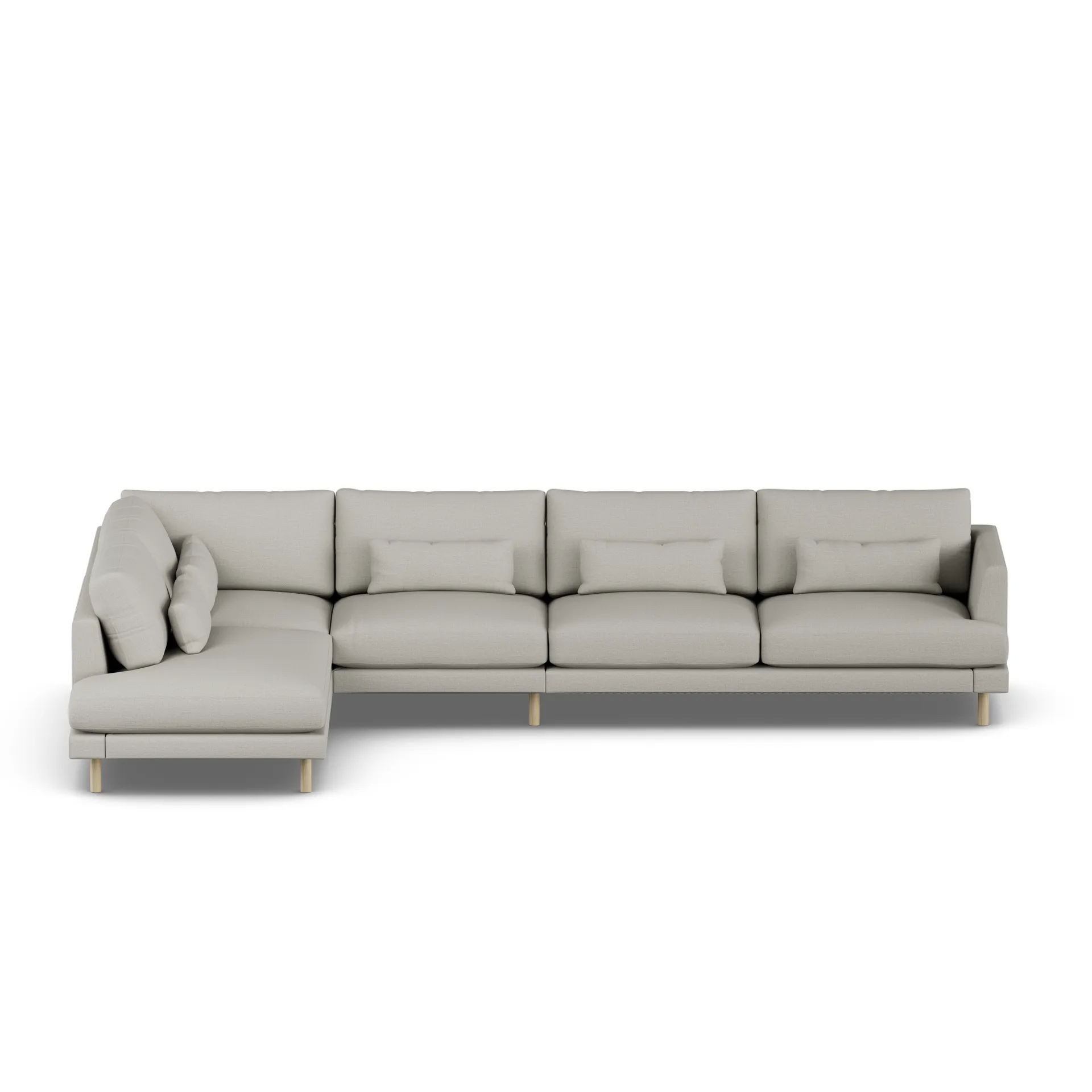 Bredhult sofa, Same Grey 6673-white-oiled oak, 4-seater B2 1898