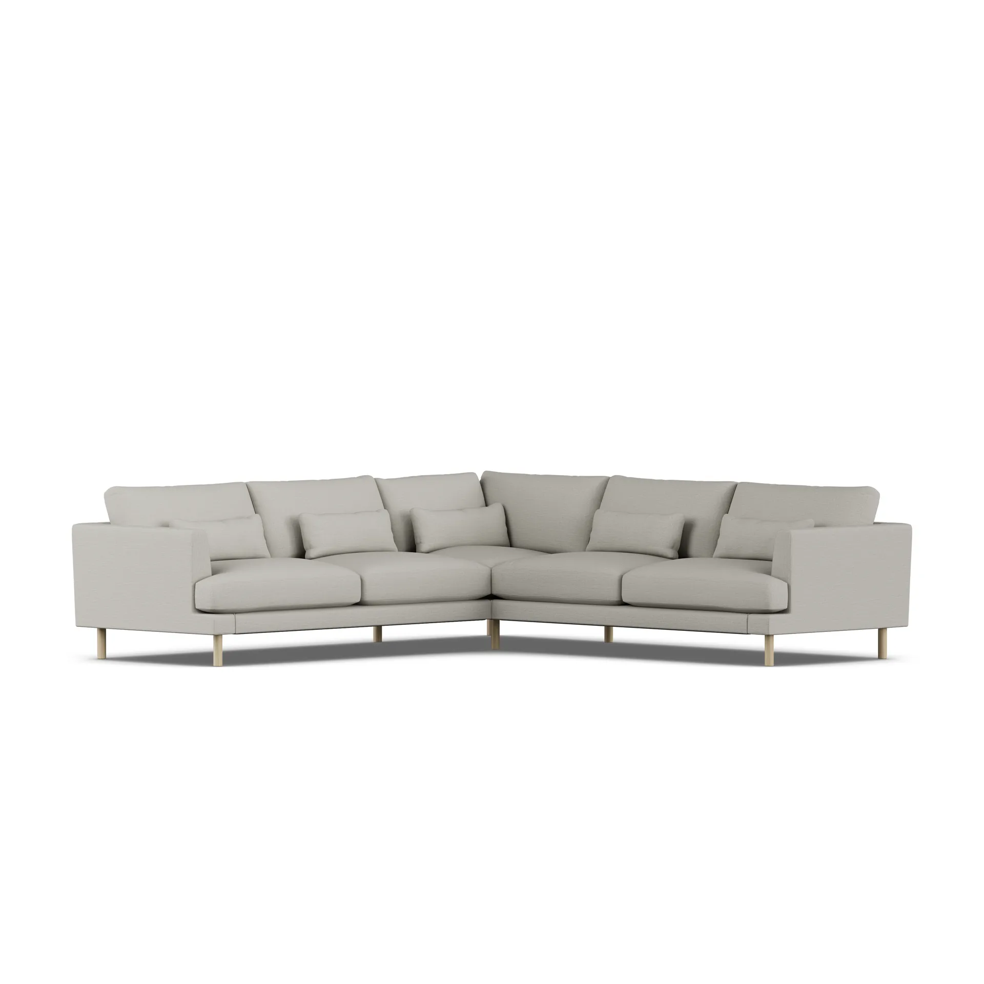 Bredhult sofa, Same Grey 6673-white-oiled oak, corner sofa F 1898