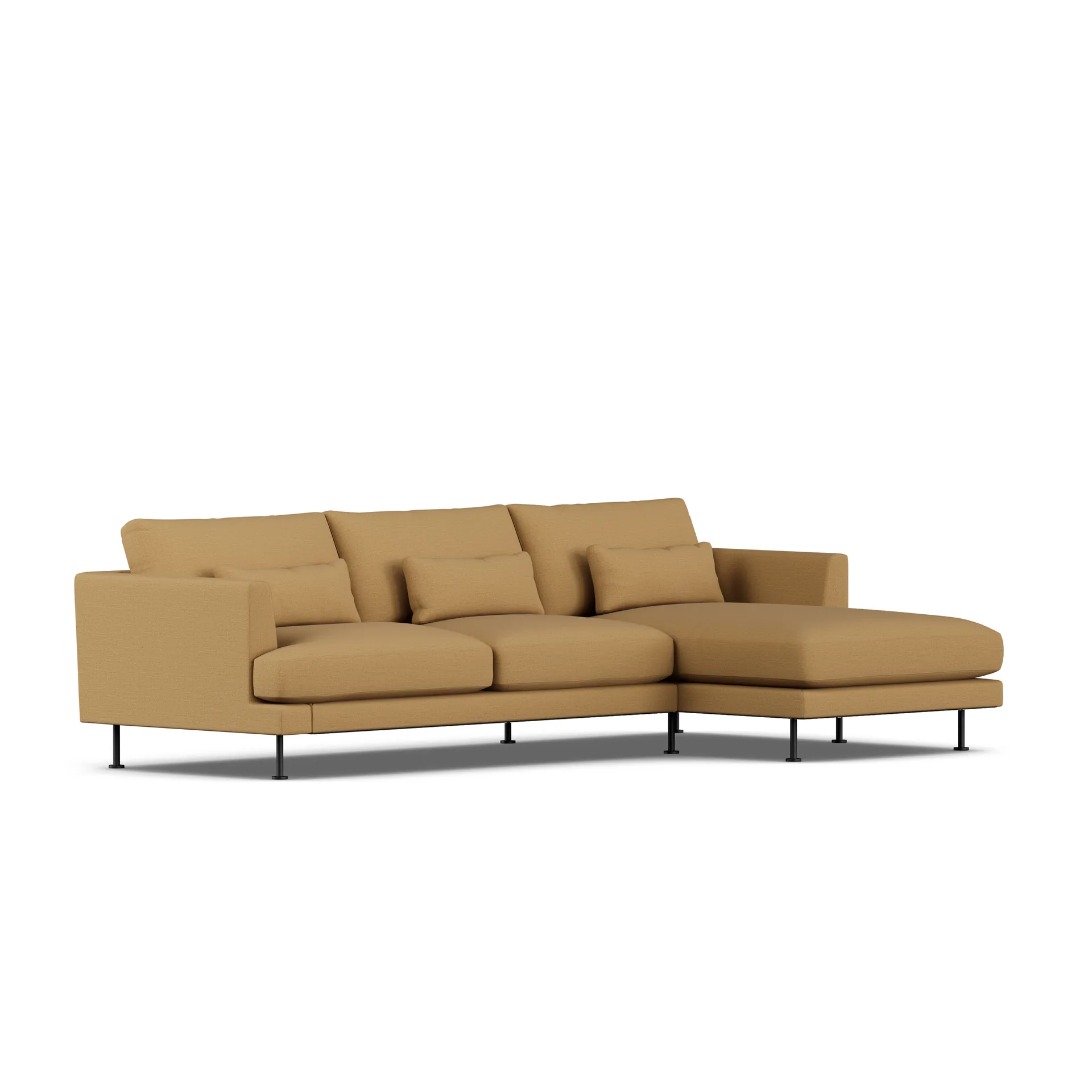 Bredhult sofa, Same Ochre 6676-black steel, 2,5-seater C1 1898