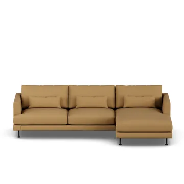 Bredhult sofa - Same Ochre 6676-black steel, 2,5-seater C1 - 1898