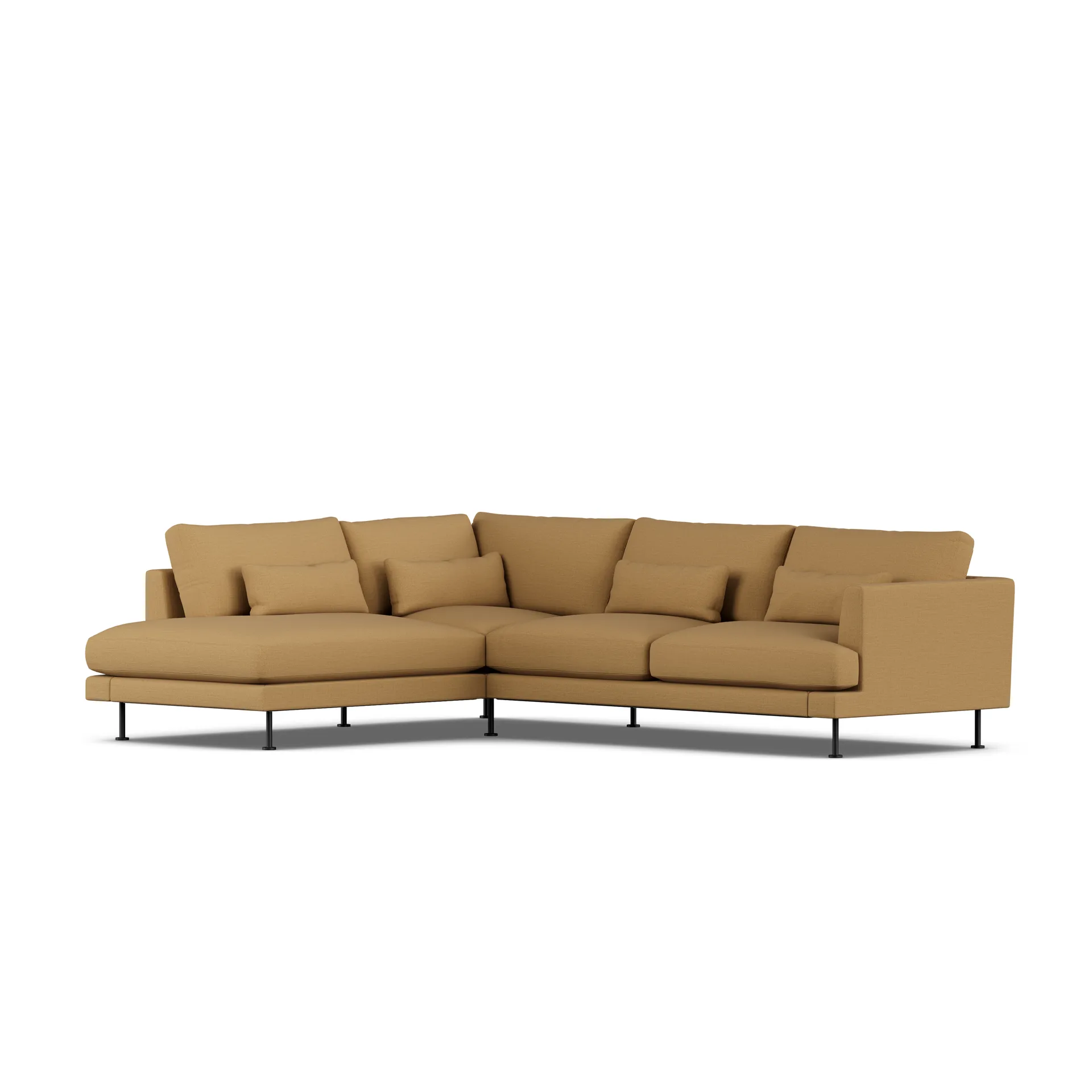 Bredhult sofa, Same Ochre 6676-black steel, 3-seater A2 1898