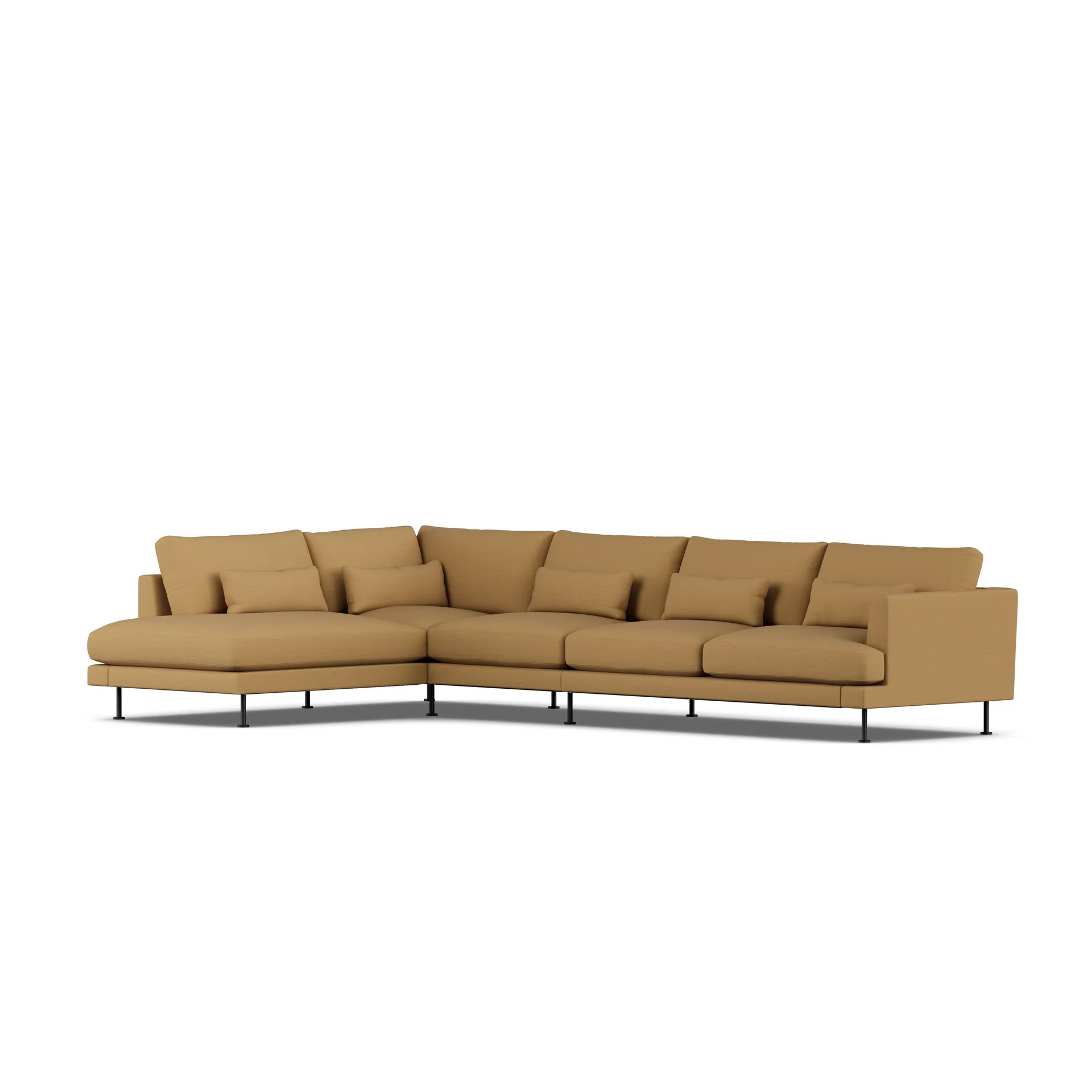 Bredhult sofa, Same Ochre 6676-black steel, 4-seater B2 1898
