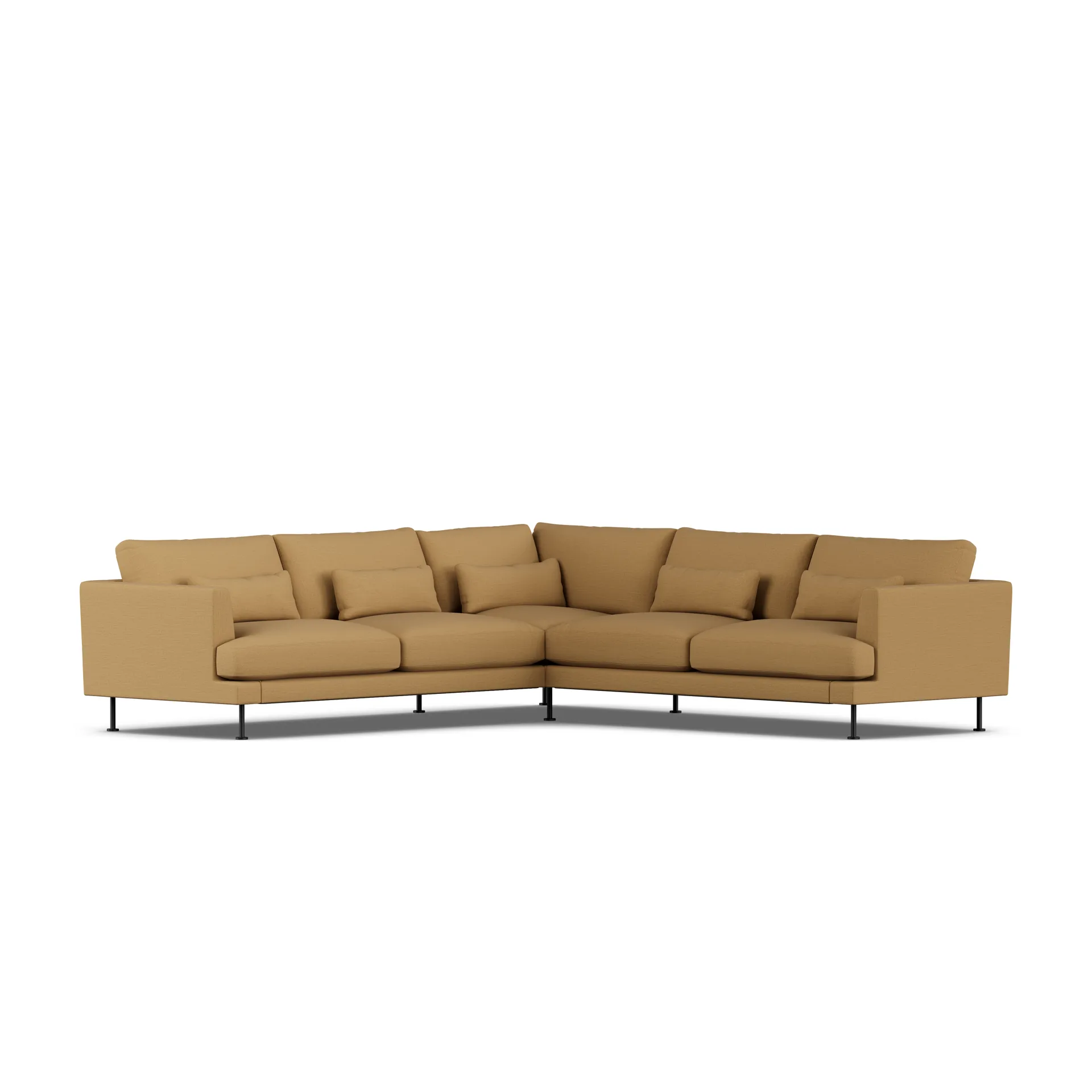 Bredhult sofa, Same Ochre 6676-black steel, corner sofa F 1898