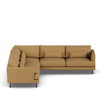 Bredhult sofa - Same Ochre 6676-black steel, corner sofa F - 1898