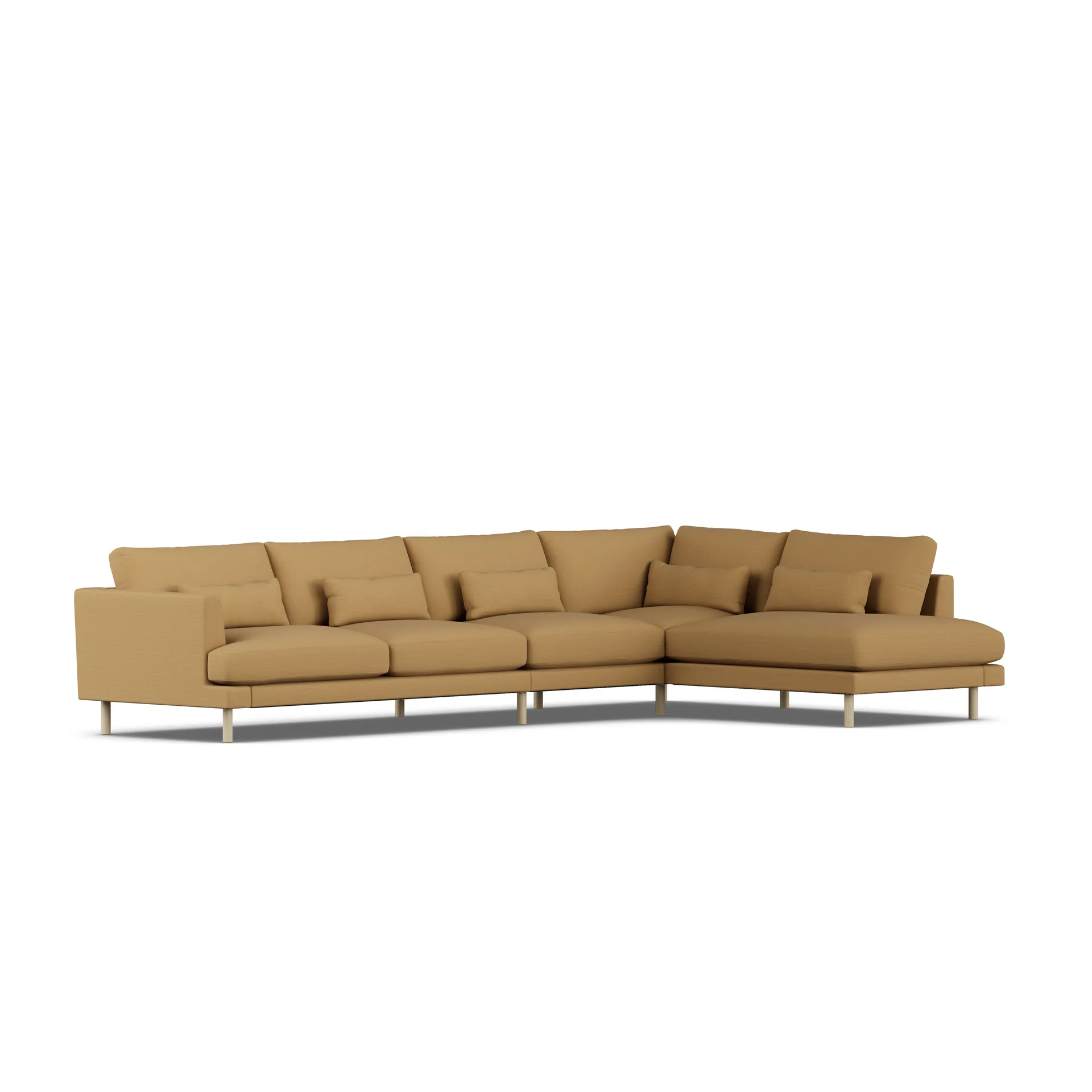 Bredhult sofa, Same Ochre 6676-white-oiled oak, 4-seater B1 1898