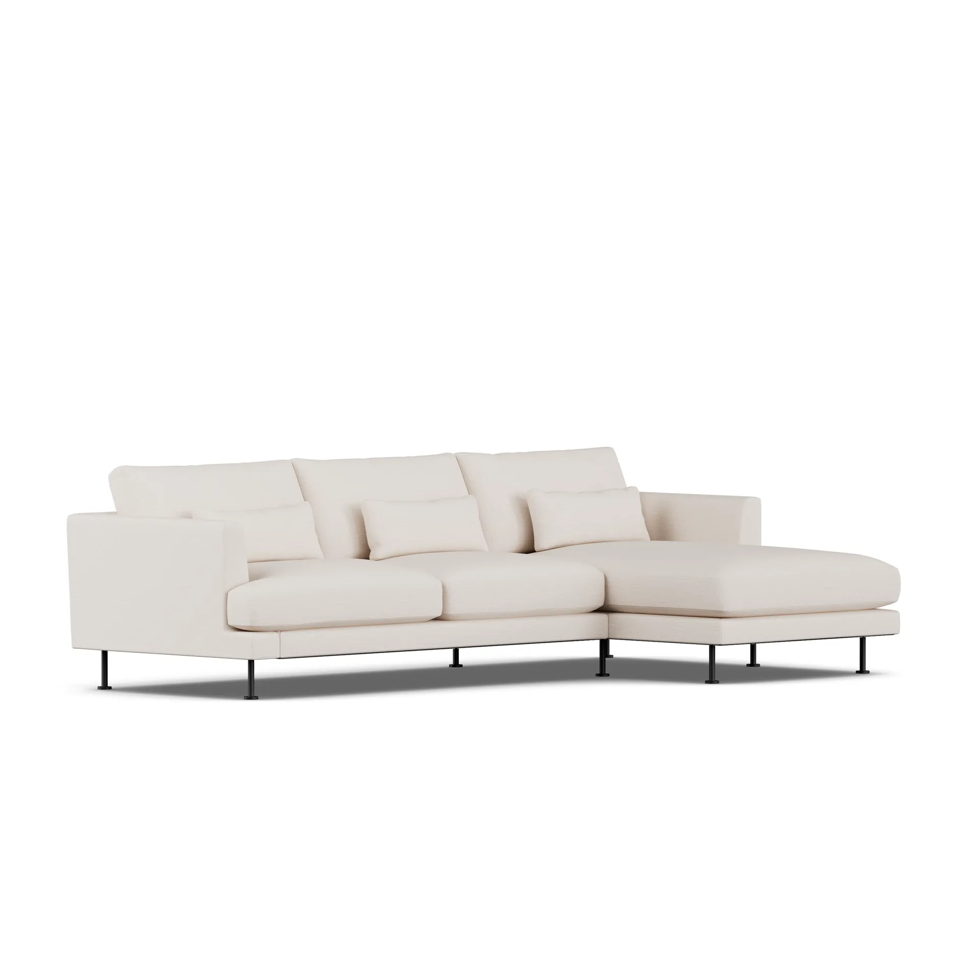 Bredhult sofa, Same Off White 6671-black steel, 2,5-seater C1 1898