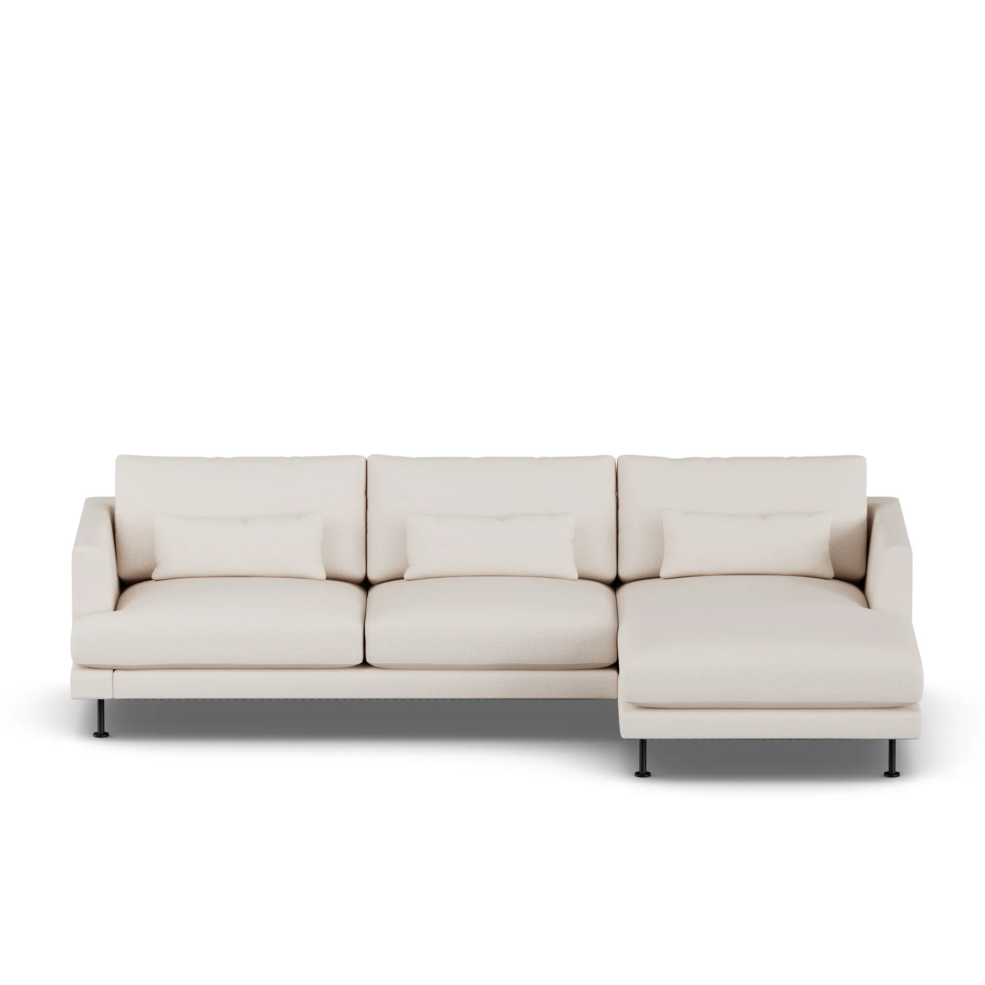 Bredhult sofa, Same Off White 6671-black steel, 2,5-seater C1 1898