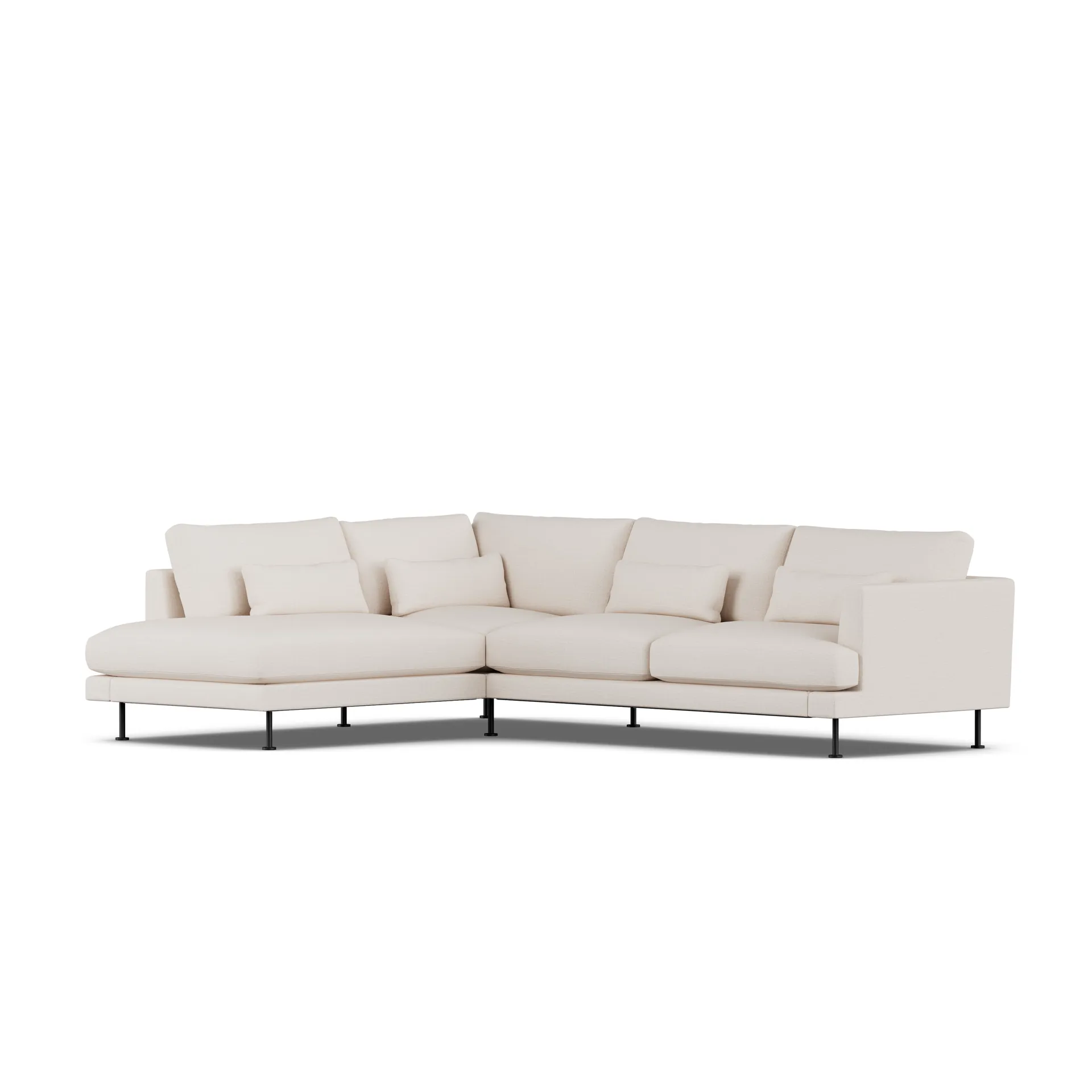 Bredhult sofa, Same Off White 6671-black steel, 3-seater A2 1898