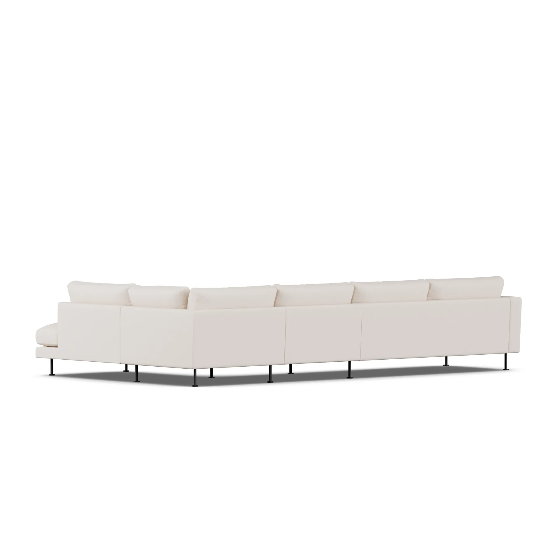 Bredhult sofa, Same Off White 6671-black steel, 4-seater B1 1898
