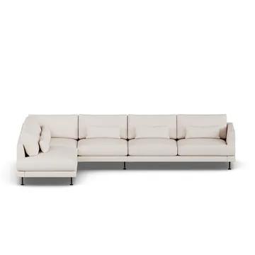 Bredhult sofa - Same Off White 6671-black steel, 4-seater B2 - 1898