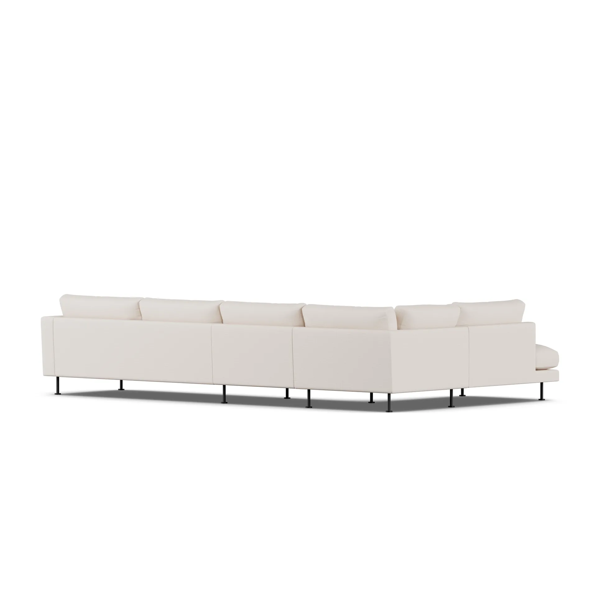 Bredhult sofa, Same Off White 6671-black steel, 4-seater B2 1898