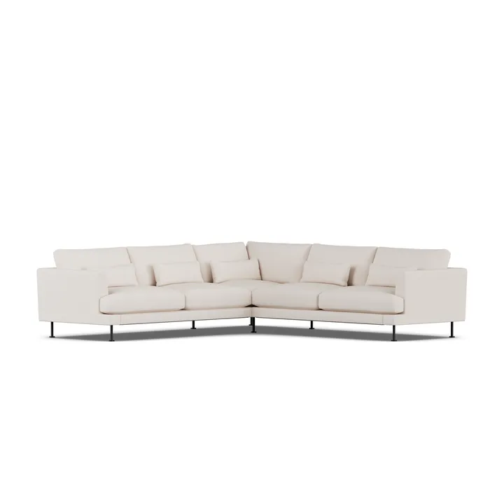 Bredhult sofa - Same Off White 6671-black steel, corner sofa F - 1898