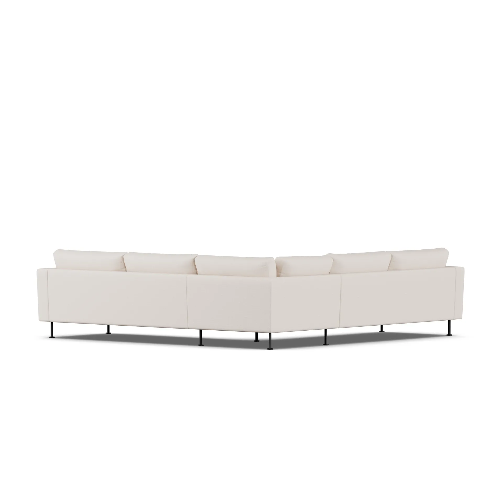 Bredhult sofa, Same Off White 6671-black steel, corner sofa F 1898